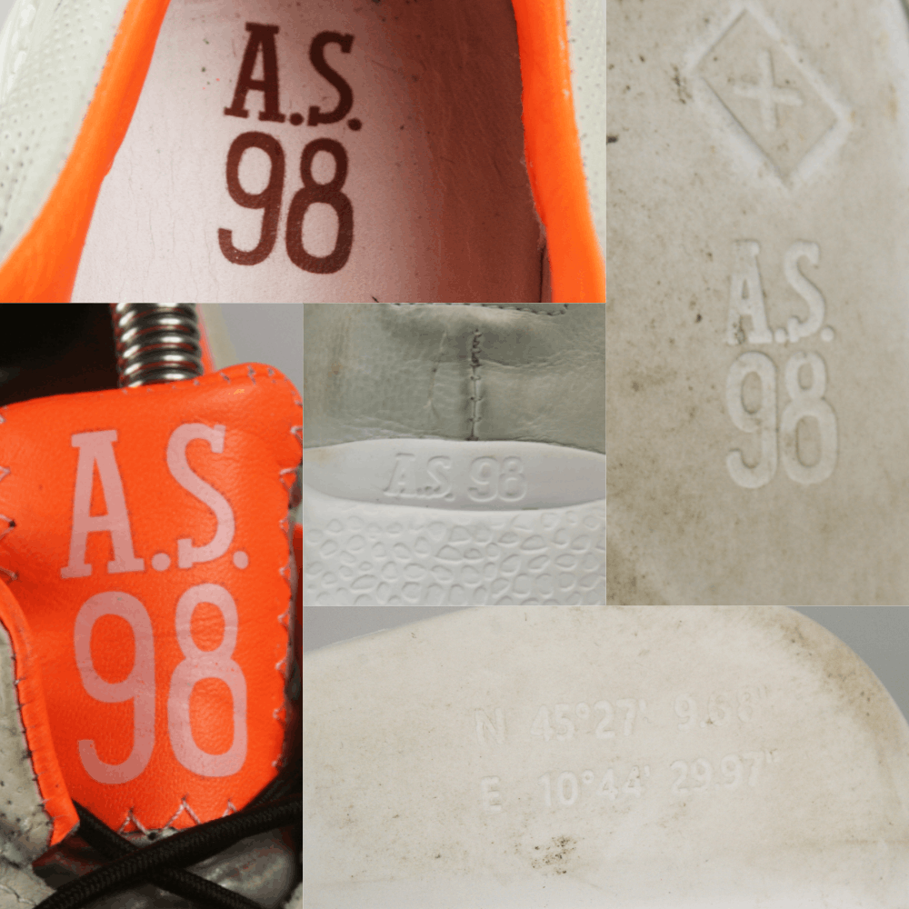 A.S.98 Grunge Leather Nylon Oversize Sneakers Size US 11 / IT 41 - 10 Thumbnail