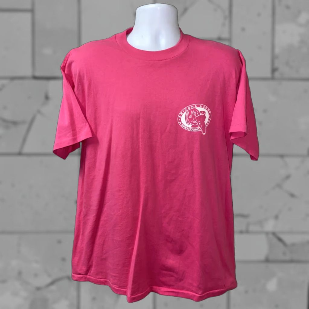 Vintage VINTAGE Oneita Power-T Mens Pink Short Sleeve AZ Dog Adoption T-Shirt XL Size US XL / EU 56 / 4 - 1 Thumbnail