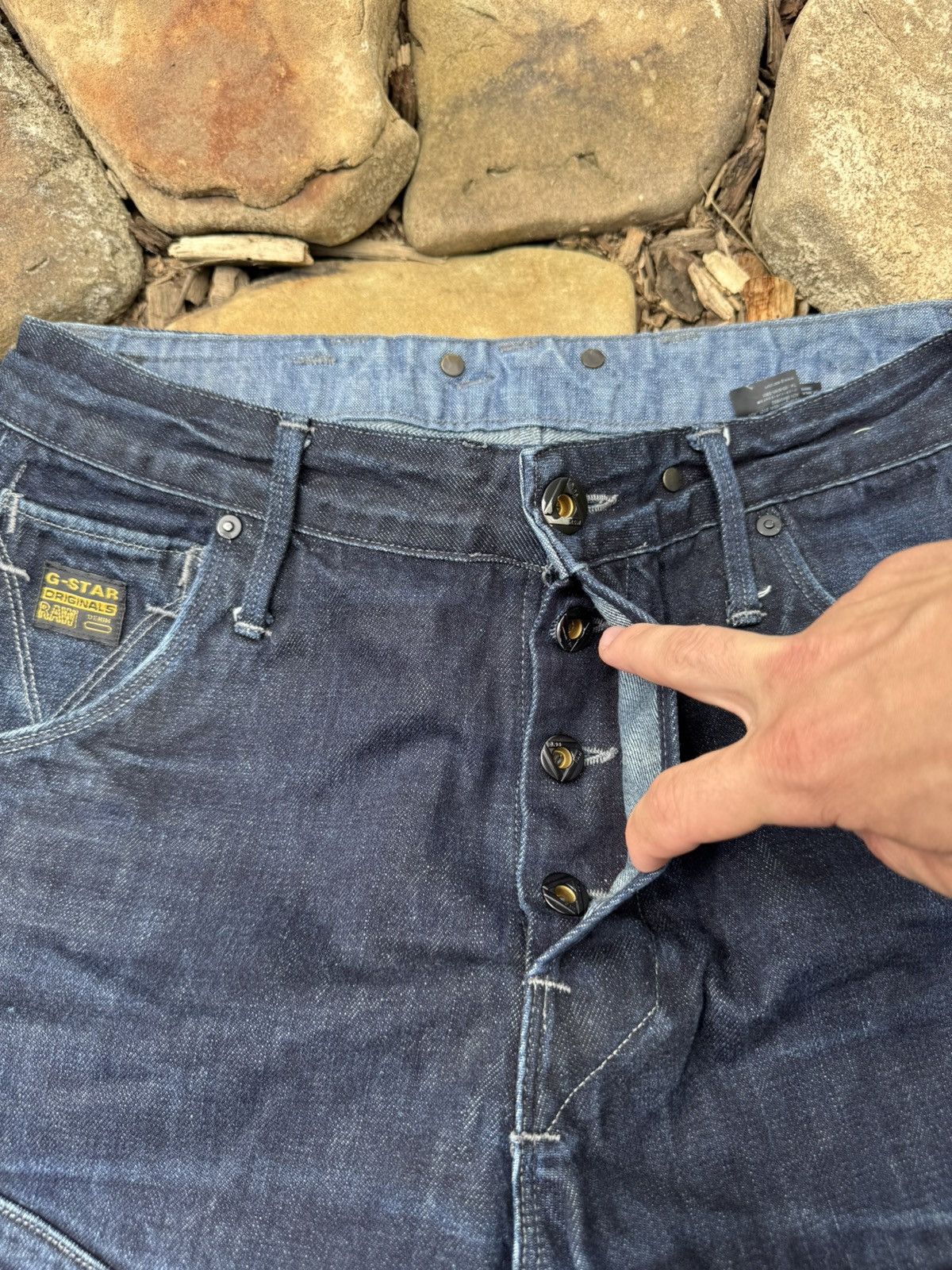 G-Star Vintage G-Star Elwood Indigo Y2k Jeans Pants Size US 33 - 10 Thumbnail
