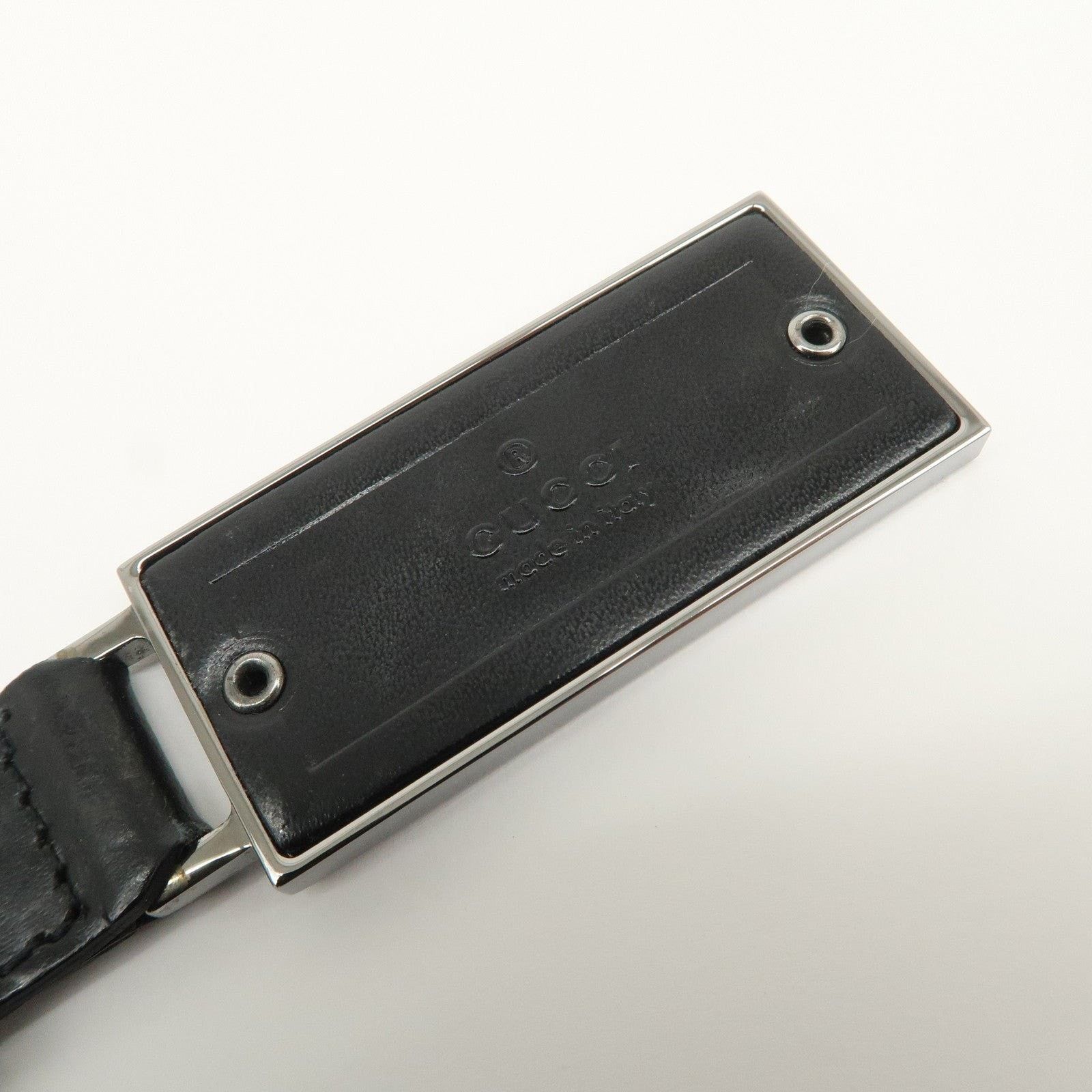Gucci Gucci Leather Keychain Black Size ONE SIZE - 5 Thumbnail