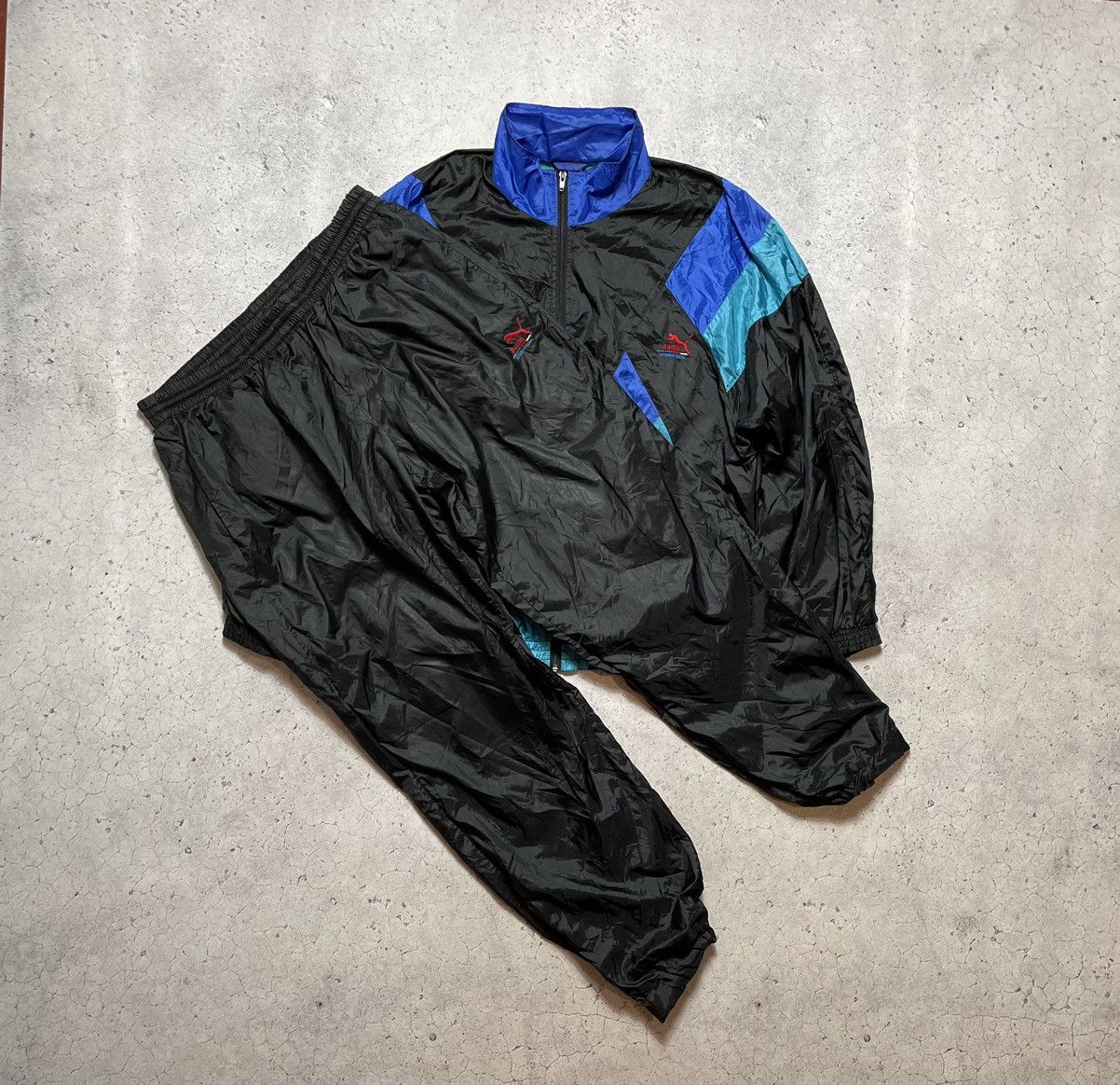 Puma × Streetwear × Vintage Vintage Puma Tracksuit Nylon Jacket 