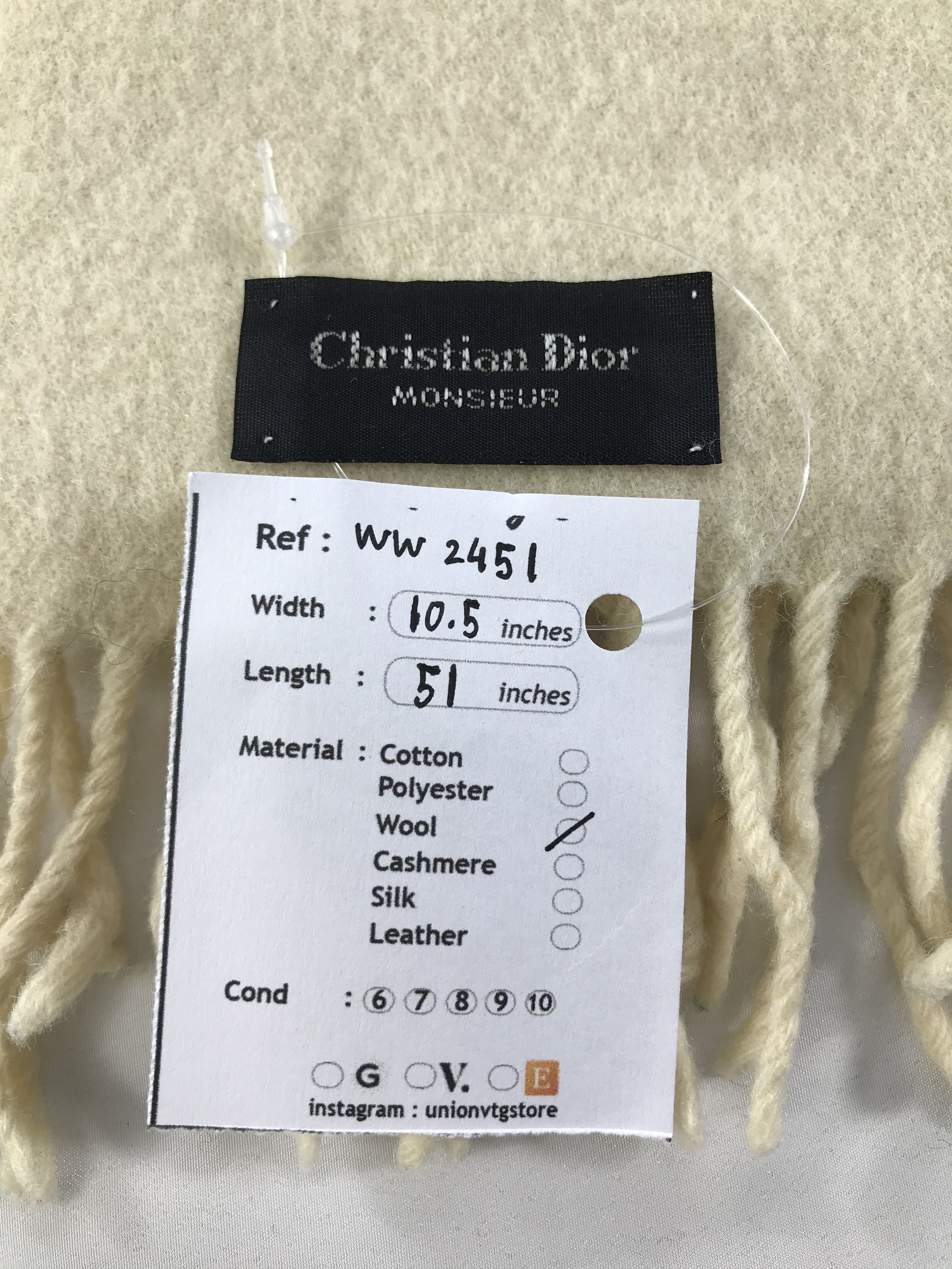 Vintage Christian Dior Scarf / Muffler / Neckwear - WW2451 Size ONE SIZE - 4 Thumbnail