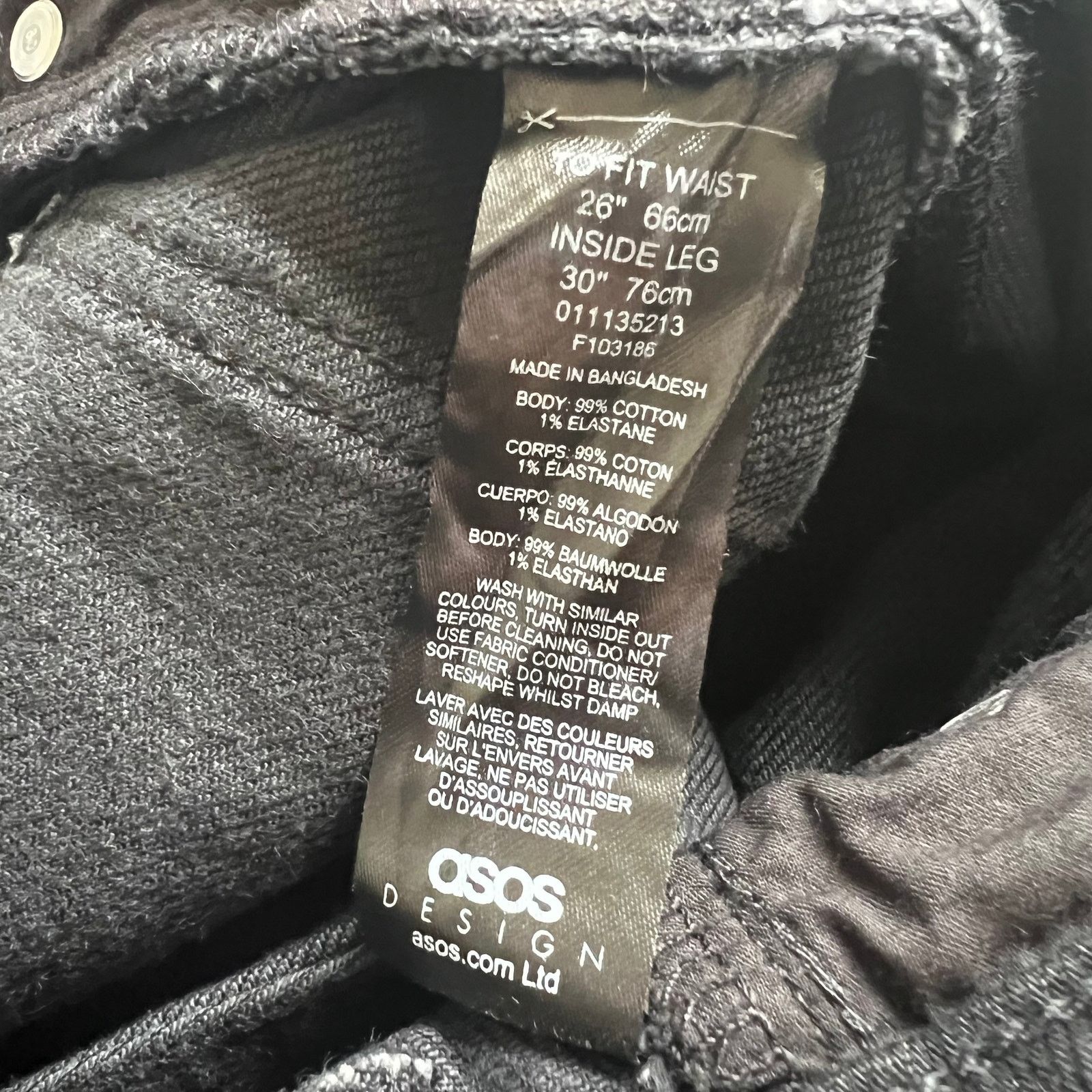 Asos Asos Design Clean Black Slim Mom Jeans, W26L30 Size 26" / US 2 / IT 38 - 8 Thumbnail