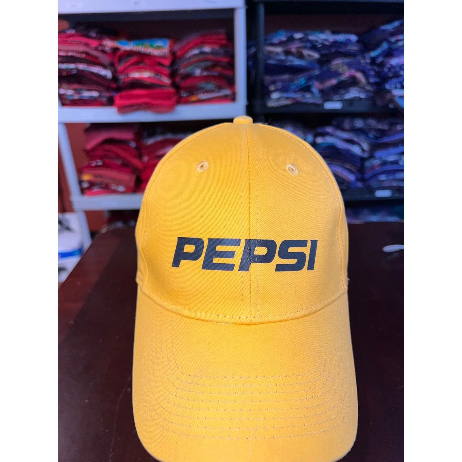 Vintage Vintage Pepsi Hat Yellow Black Soda Promo Cap Headwear Size ONE SIZE - 2 Thumbnail