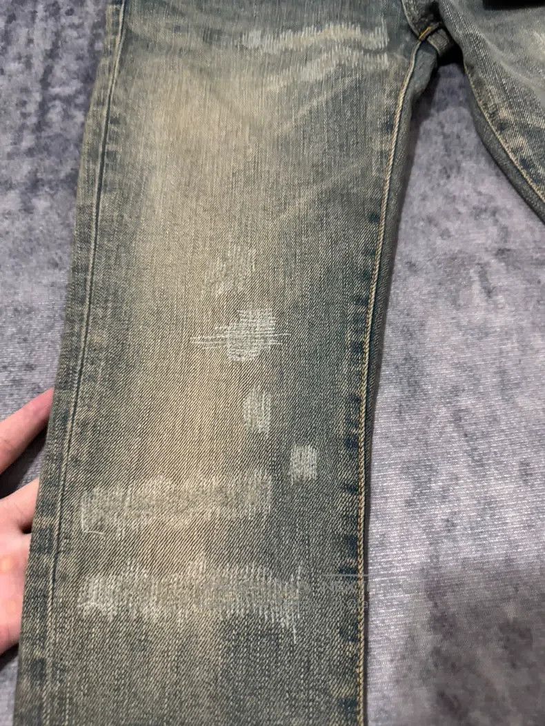 Saint Laurent Paris Saint Laurent Paris Yellow Mud Cat Claw Frayed Destroyed J Size US 27 - 5 Thumbnail