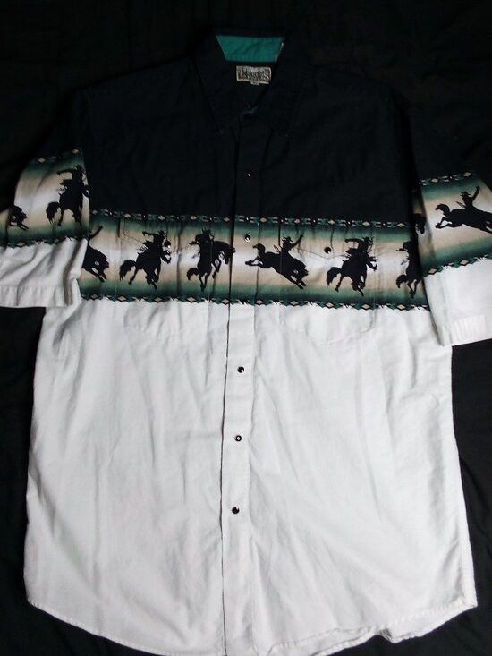 Other Vintage Express Rider Cowboys Horseback Button Shirt Size US L / EU 52-54 / 3 - 2 Thumbnail