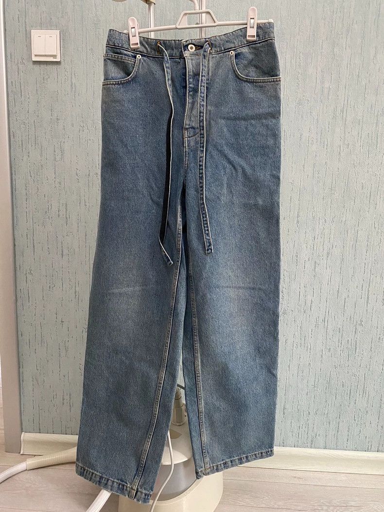 Loewe Loewe size46 SS23 Solid Color Drawstring Straight Leg Jeans Size US 30 / EU 46 - 1 Thumbnail