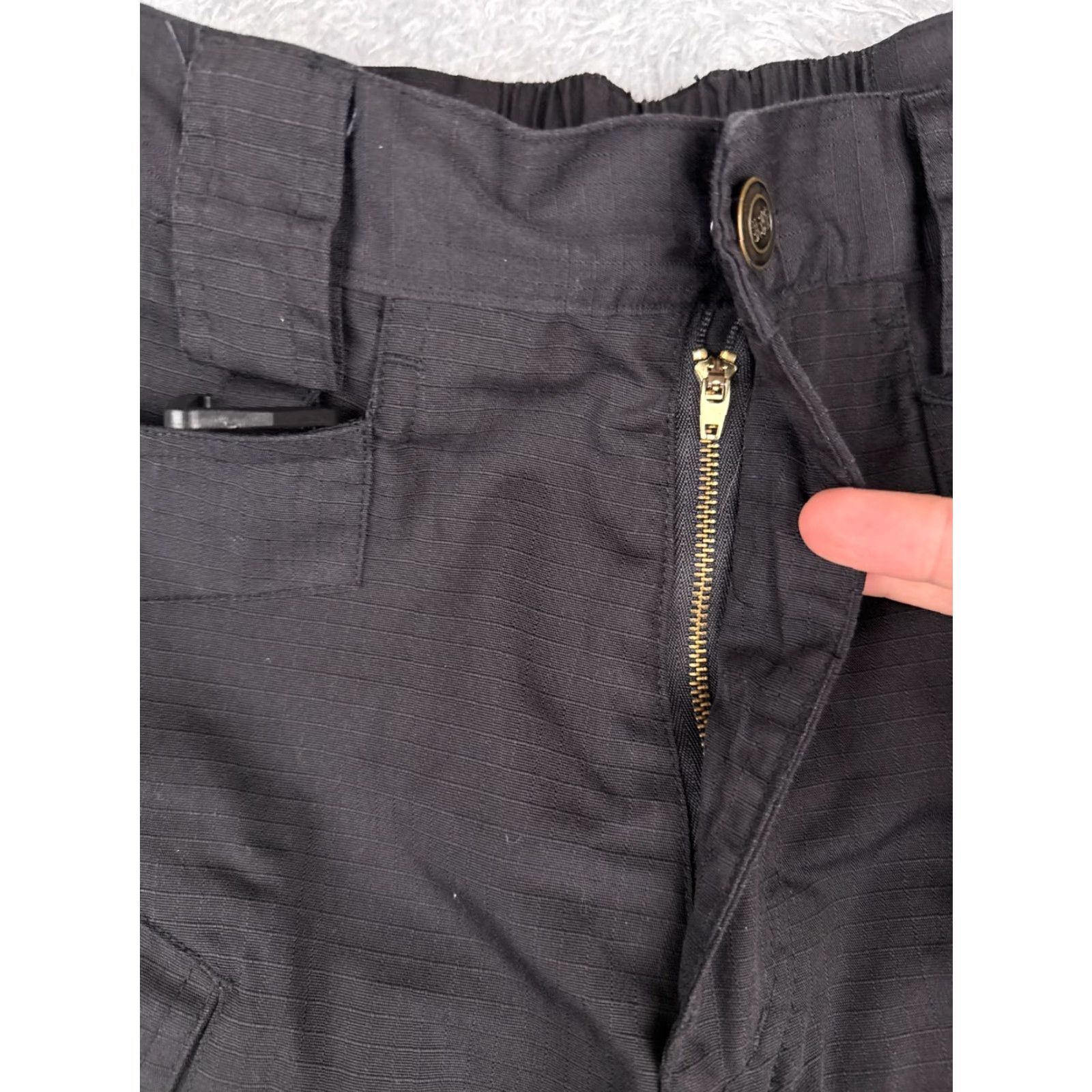 Vintage Tactical Pants Men Black 32x29 Cargo Pocket 5-Pocket Cotton Polyester Blend Stretch Comfort Regular United Uniform Pants Men Size US 32 / EU 48 - 5 Thumbnail