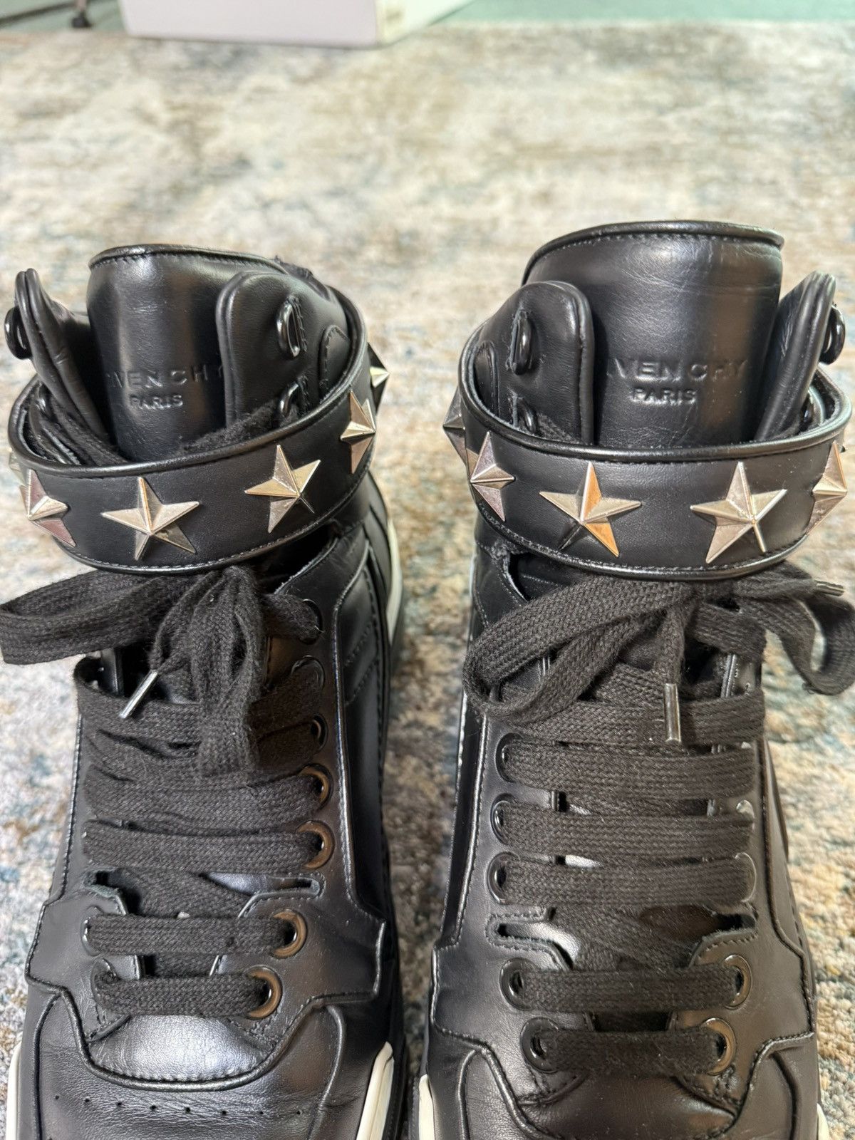 Givenchy Givenchy Tyson Star Strap High Top Sneakers Black Size US 9 / EU 42 - 7 Thumbnail