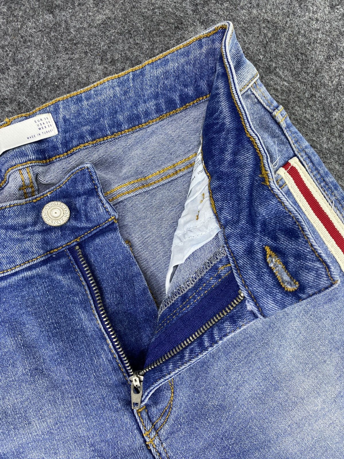 Jean × Zara Zara Side Stripe Skinny Blue Wash Jeans-J1136 Size 26" / US 2 / IT 38 - 8 Thumbnail