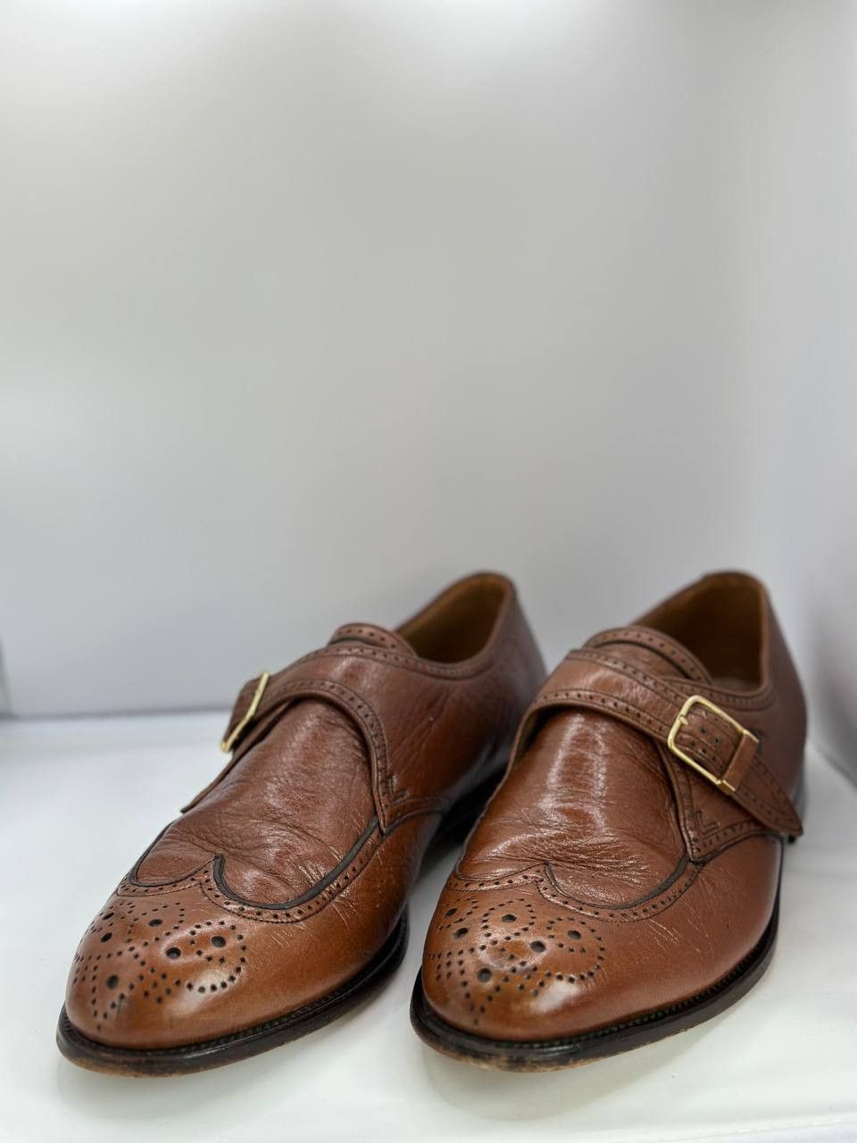 Bally Vintage Bally Goodyear Monk Strap Brogue Shoes 34037 Leather Size US 9.5 / EU 42-43 - 2 Thumbnail