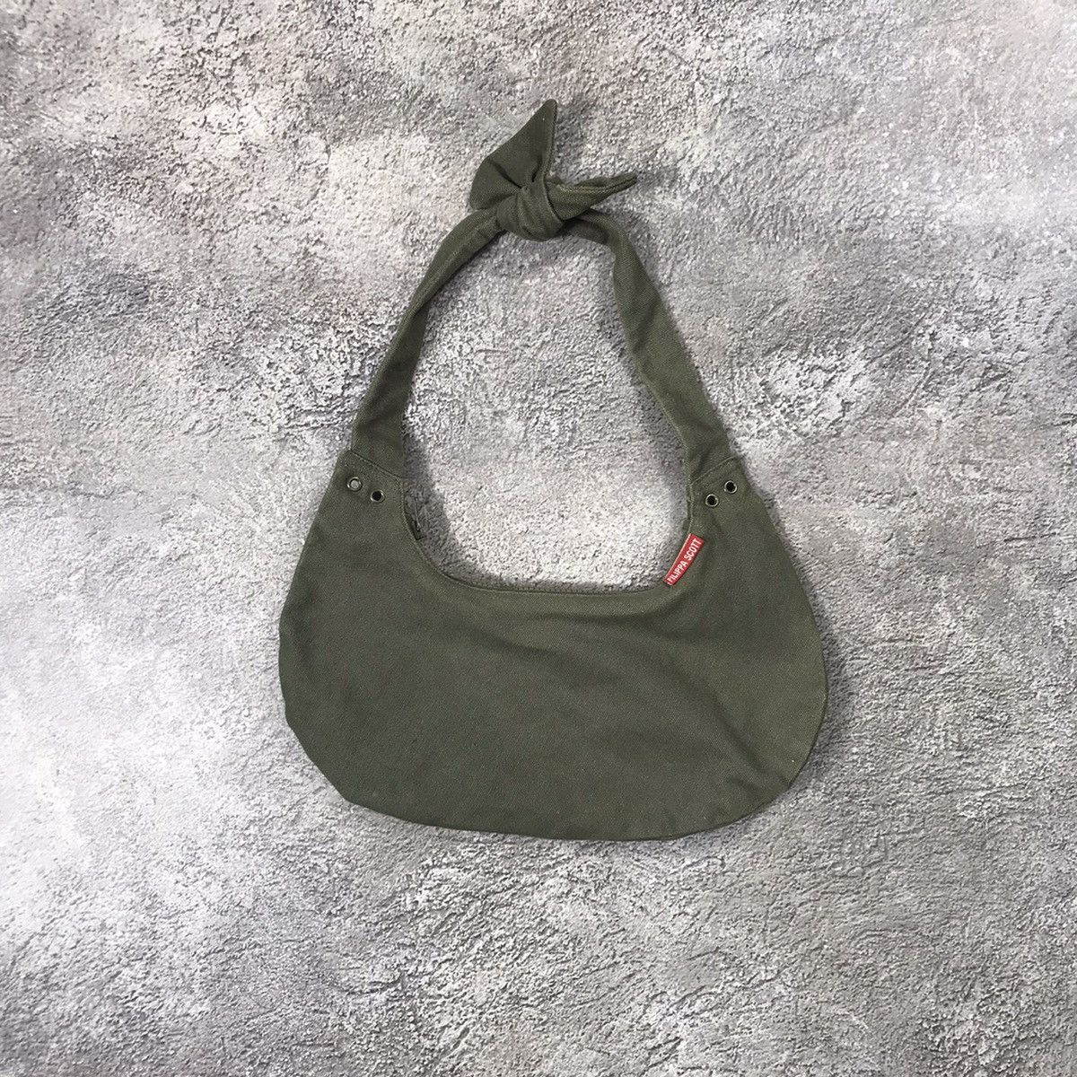 Vintage Vintage Y2K Olive Hobo Shoulder Bag Streetwear Baggy Boxy OS Size ONE SIZE - 1 Thumbnail