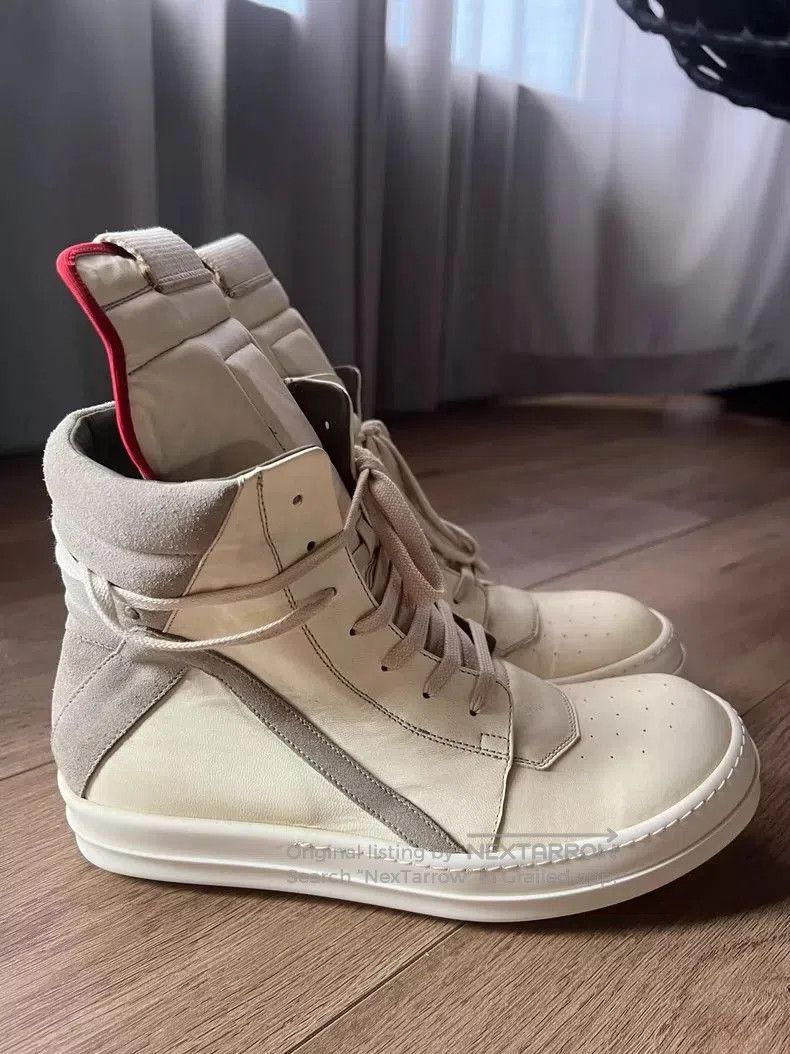 Rick Owens Rick Owens Cream Color Suede High Top Sneakers. Size US 10.5 / EU 43-44 - 6 Thumbnail