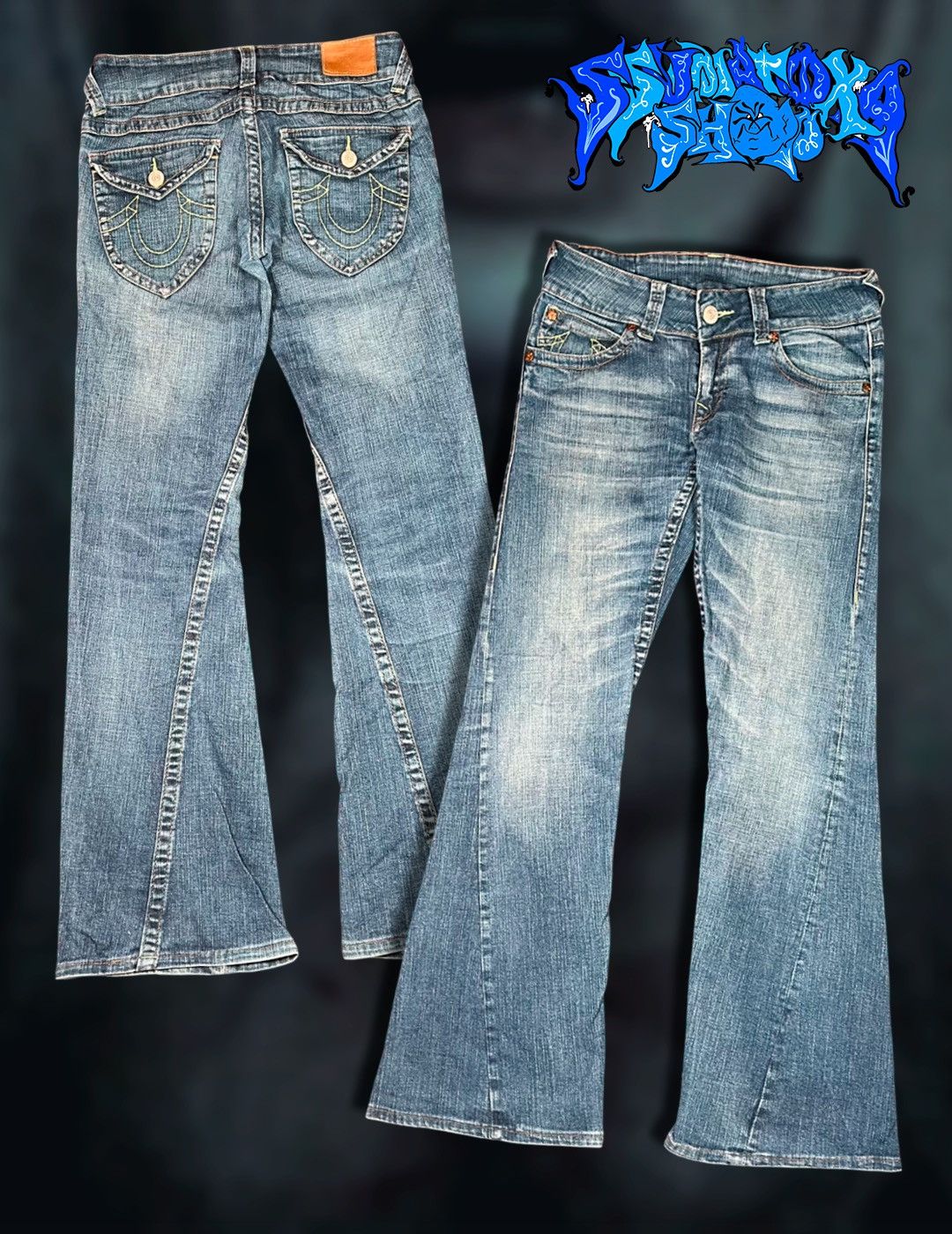 True Religion True Religion Brand Jeans Vintage Y2K Flared Bootcut Denim Size 29" - 1 Thumbnail
