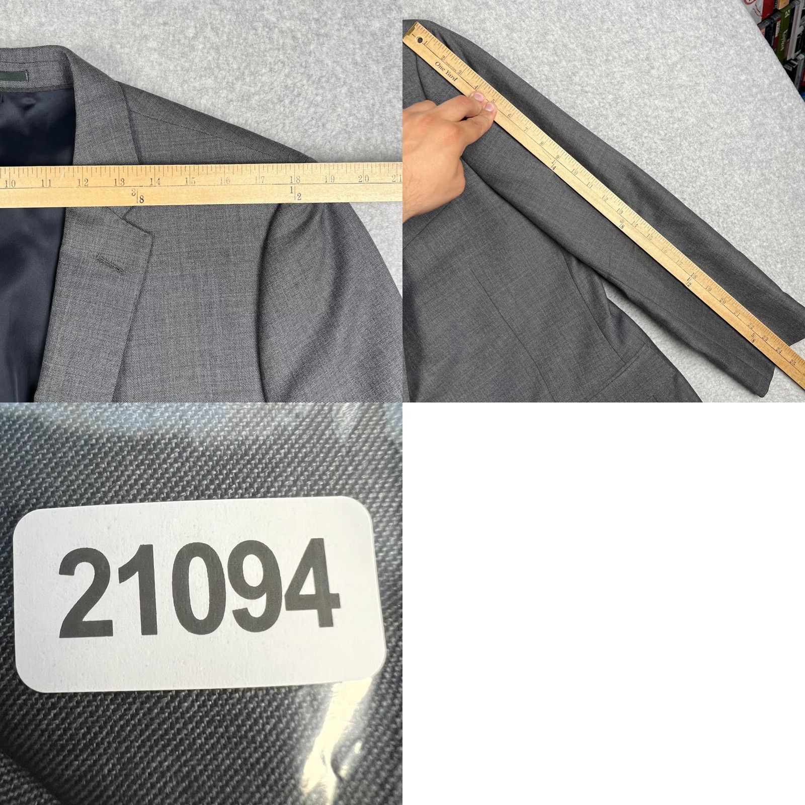 J.Crew J.CREW Ludlow Tollegno 1900 Wool Sport Coat Blazer Mens 42R Grey Suit Jacket Size 42R - 8 Thumbnail