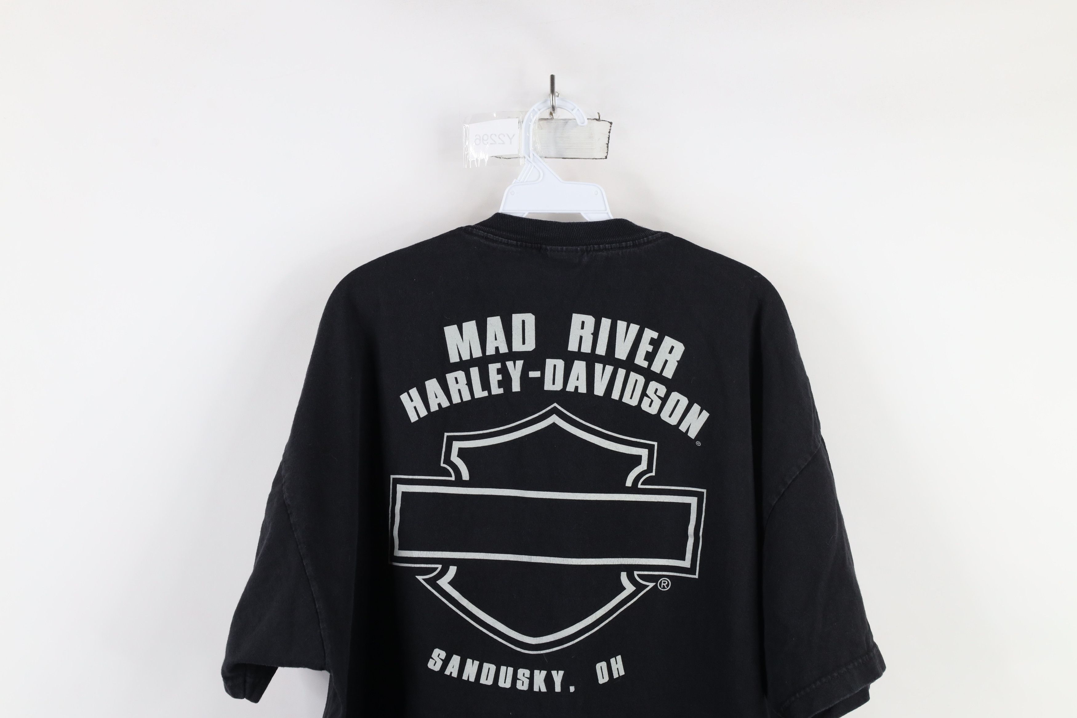 Harley Davidson × Vintage Y2K Harley Davidson Spell Out Eagle Big Logo T-Shirt Black Size US XXL / EU 58 / 5 - 12 Thumbnail