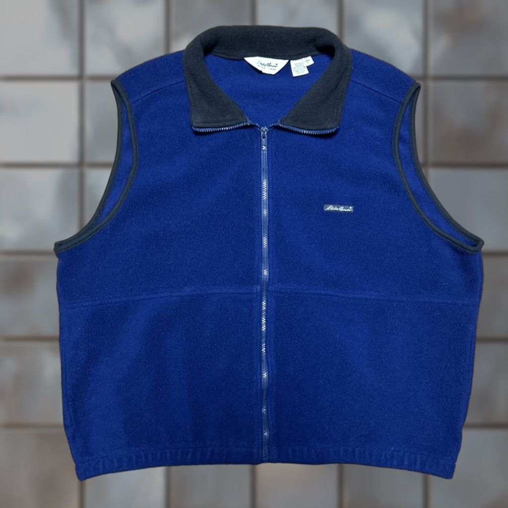 Eddie Bauer Eddie Bauer Fleece Vest Men’s L Blue Full Zip Front Pockets POLARTEC Hiking Vintage: No Size US L / EU 52-54 / 3 - 1 Thumbnail
