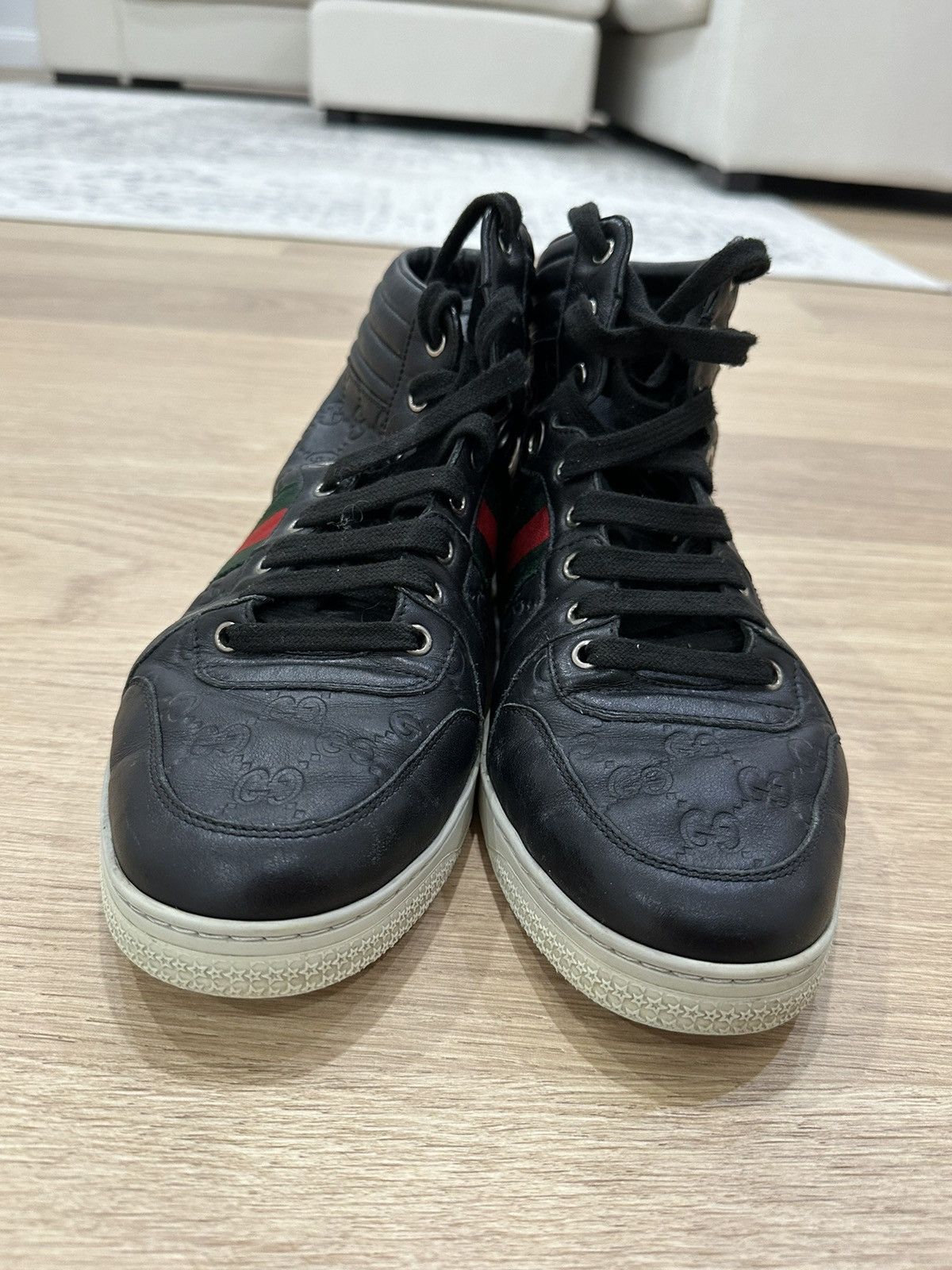 Gucci Gucci Web Accent Leather Sneakers Size US 9.5 / EU 42-43 - 7 Thumbnail