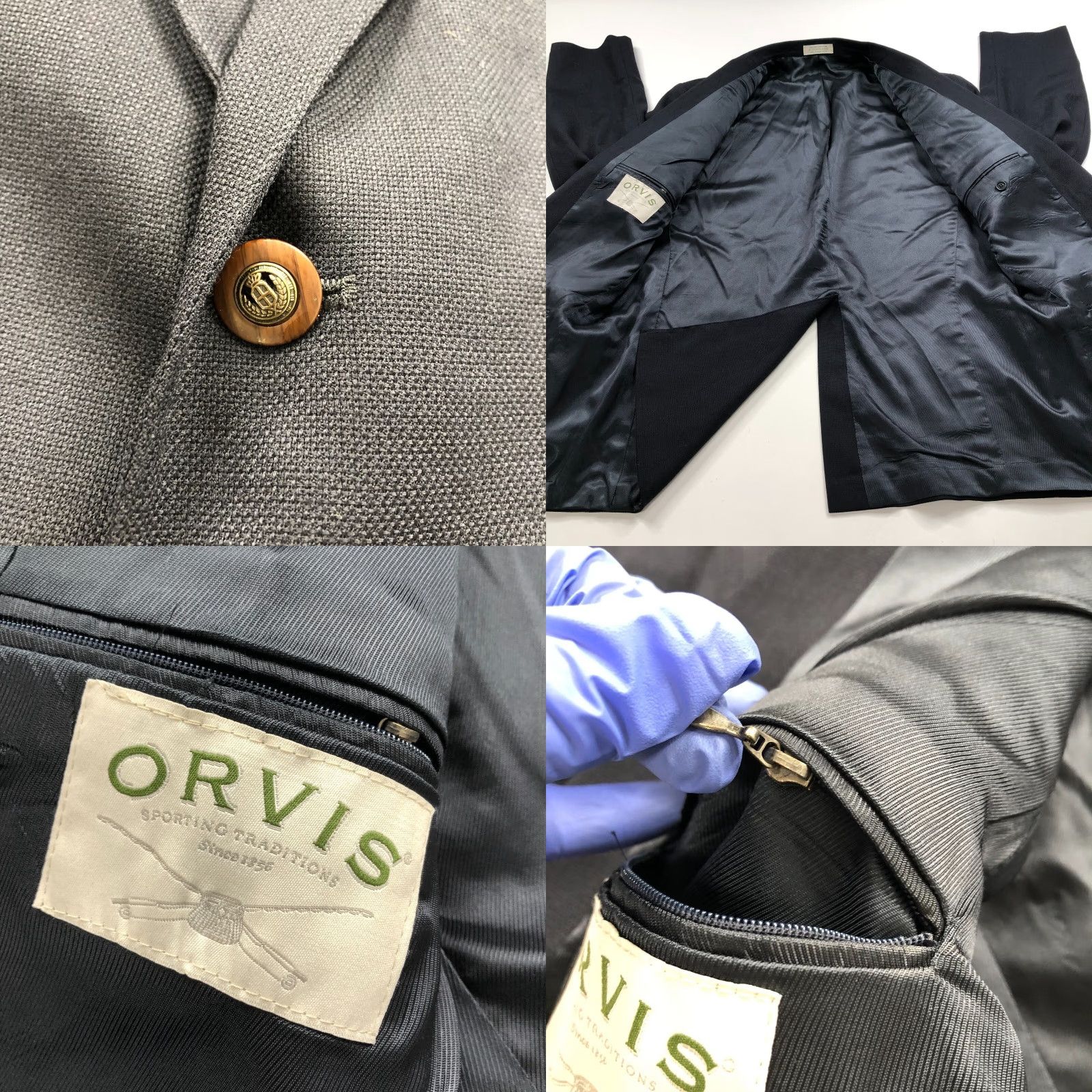 Orvis Orvis 47 Men's Button Sport Coat Jacket Navy Blue MINT Size US M / EU 48-50 / 2 - 8 Thumbnail