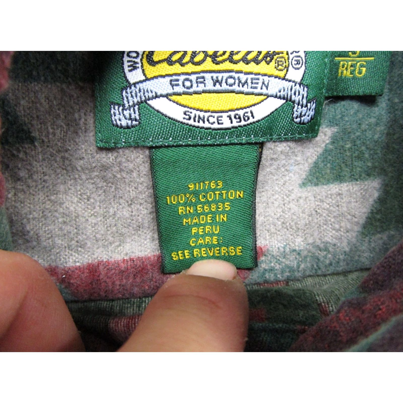 Vintage Cabela's Women's Button-Up Flannel Shirt Size S / US 4 / IT 40 - 3 Thumbnail