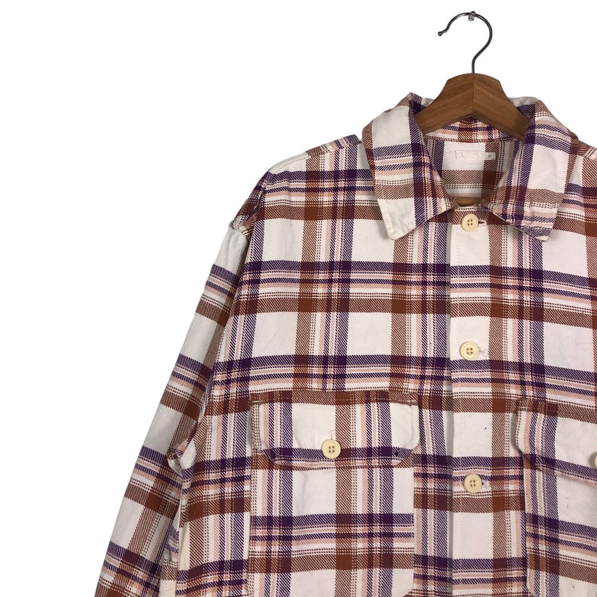 Issey Miyake Vintage Flannel Shirt Jacket GU Japan Tartan Design Checked Size US M / EU 48-50 / 2 - 5 Thumbnail