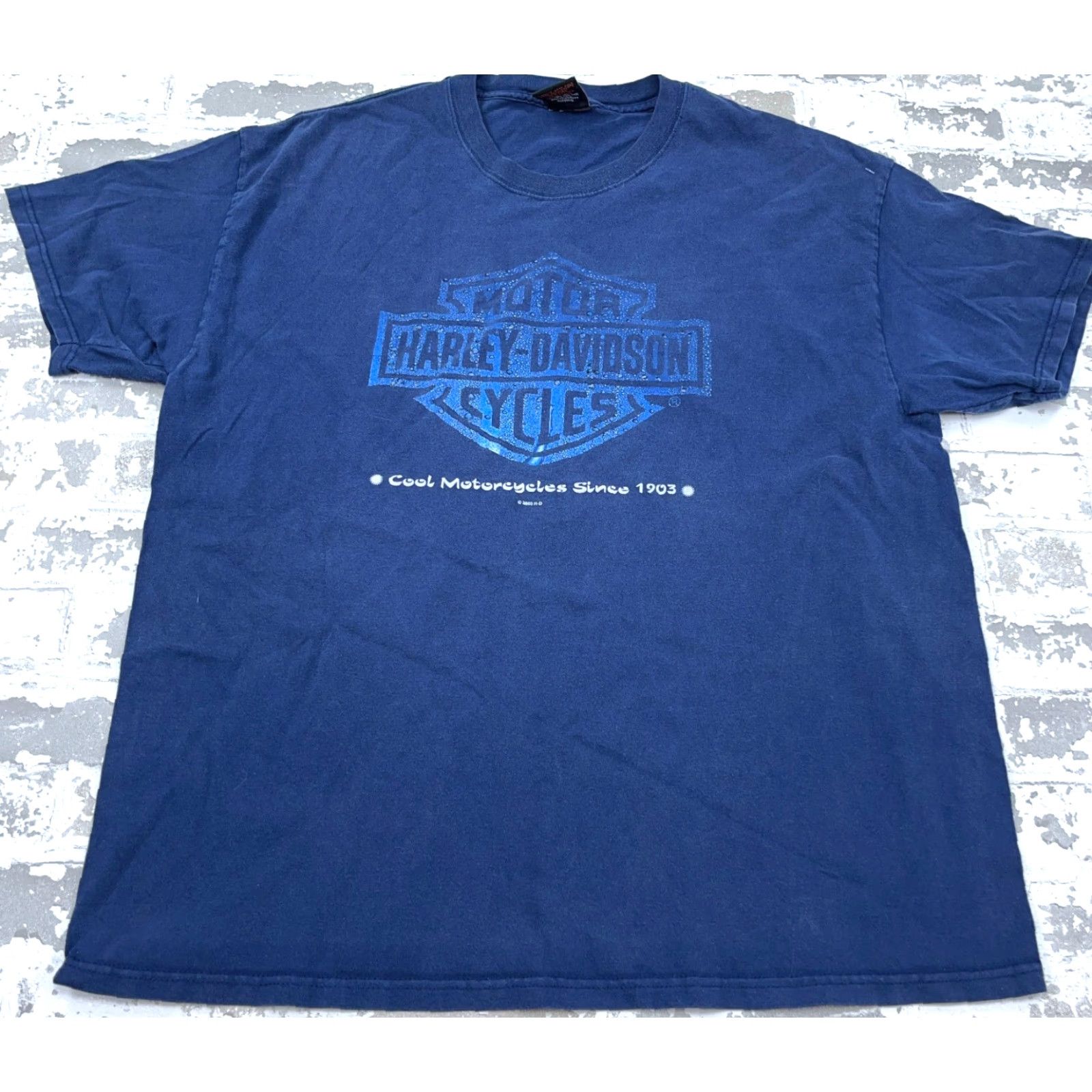 Harley Davidson VINTAGE Harley-Davidson Shirt Men XL Blue Tee Biker Retro USA Eagle Nature" Size US XL / EU 56 / 4 - 3 Thumbnail