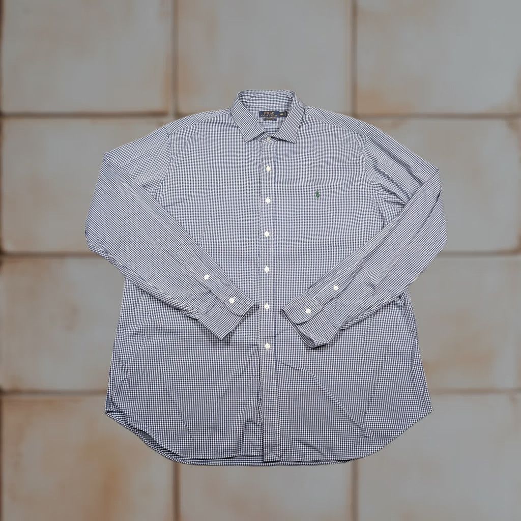 Polo Ralph Lauren Polo Ralph Lauren Shirt Mens 2XL Blue Check Long Sleeve Button-Down Performance Size US XXL / EU 58 / 5 - 1 Thumbnail