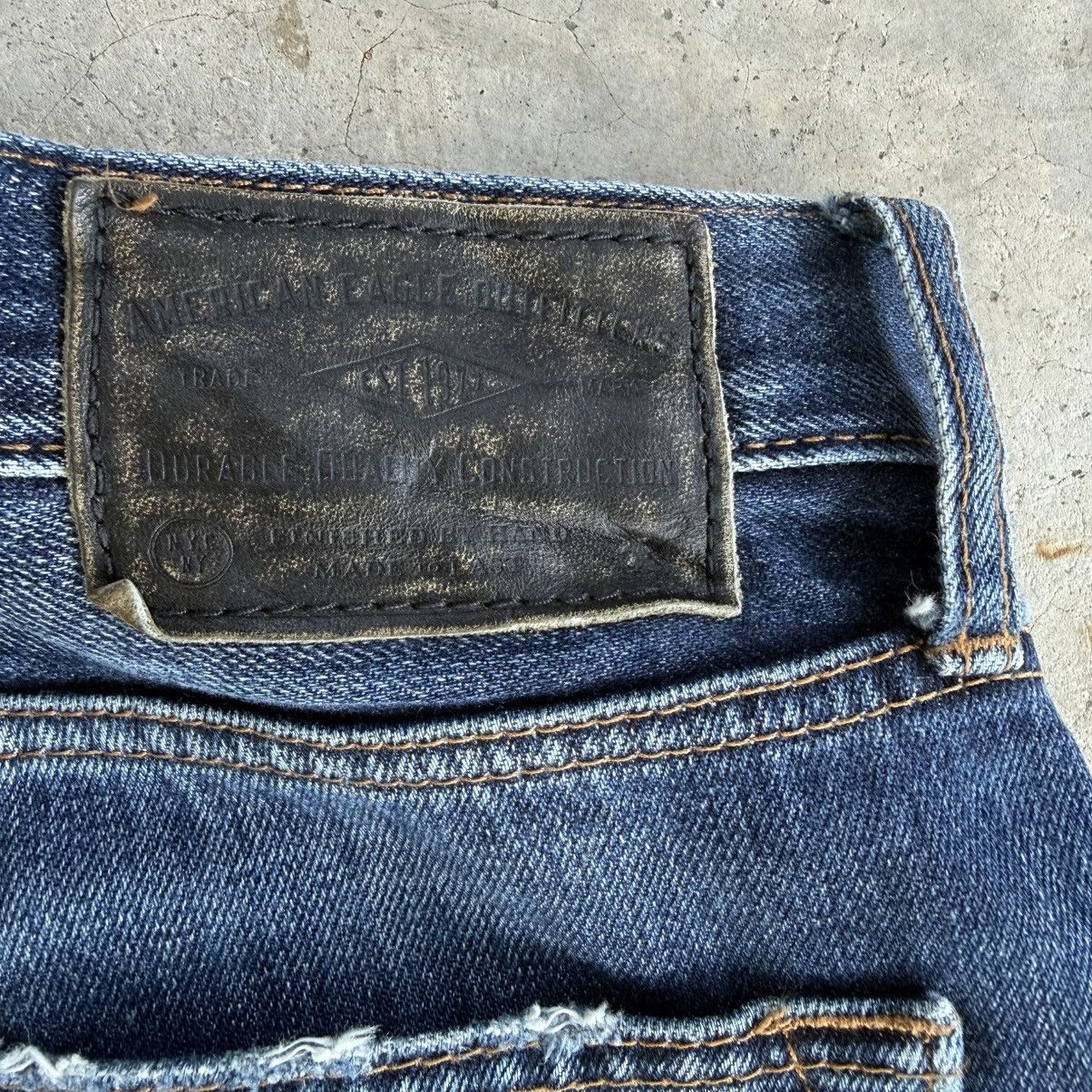 Japanese Brand W34x30 Vintage America Eagle Selvedge Denim Ripped Jean Pant Size US 33 - 13 Thumbnail