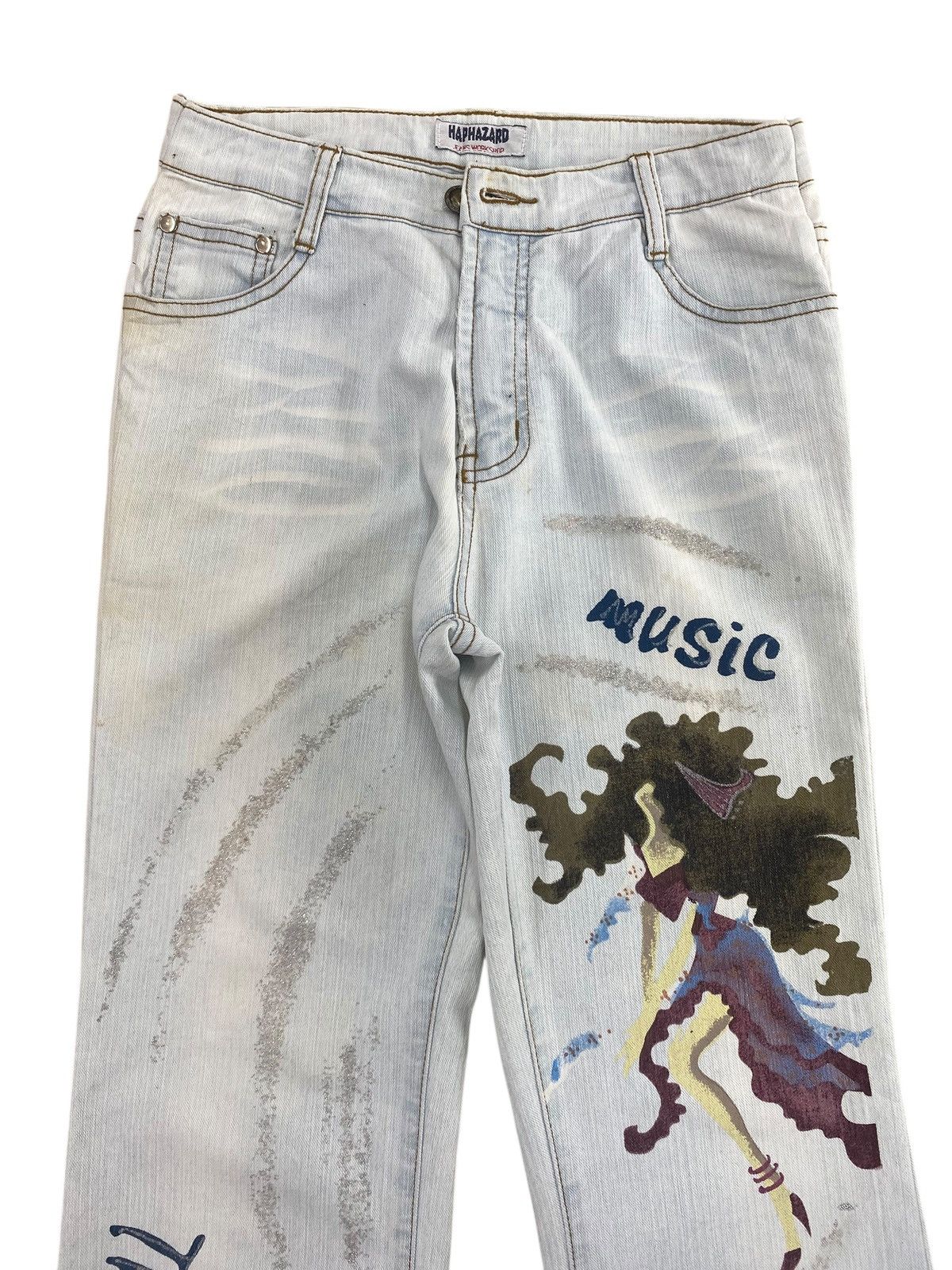 Japanese Brand Japanese Brand Hand Painted Style Flare Jeans Size US 26 / EU 42 - 2 Thumbnail