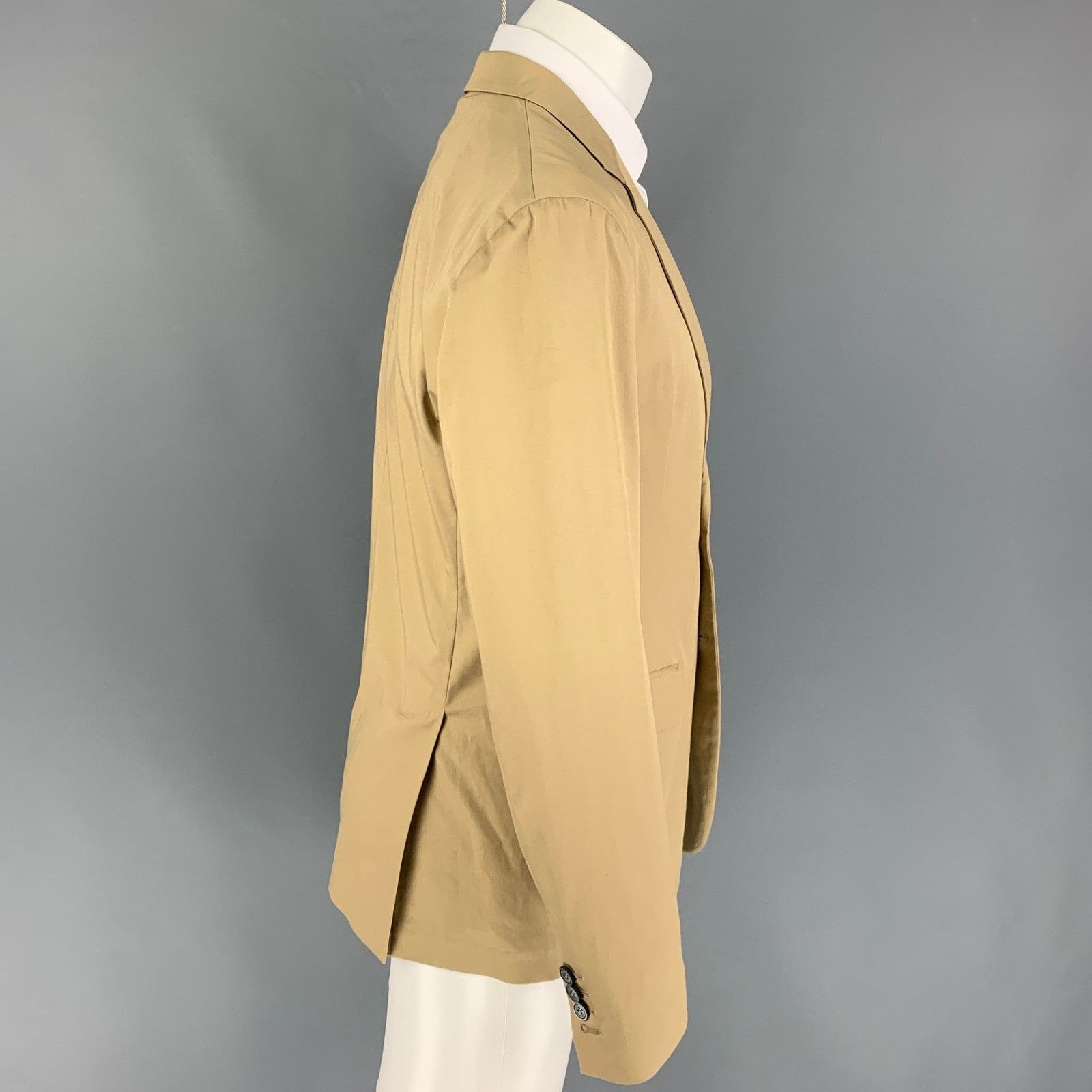 Dsquared2 DSQUARED2 Size 38 Khaki Cotton Notch Lapel Sport Coat Size 38R - 2 Thumbnail