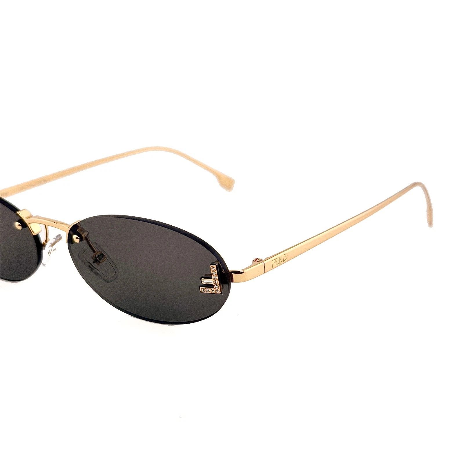 Fendi FENDI FE4075US FIRST 4075 Gold Black Narrow Crystal 30A Size ONE SIZE - 8 Thumbnail