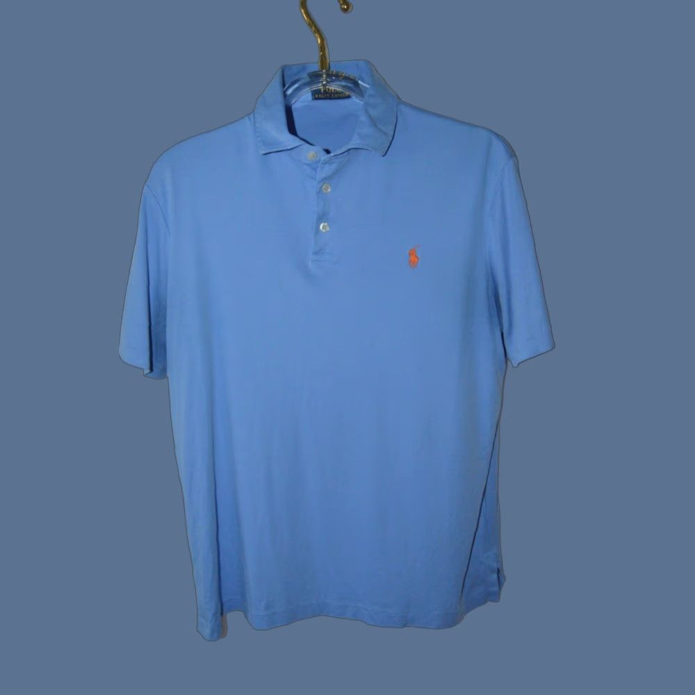 Polo Ralph Lauren Polo Ralph Lauren Polo Shirt Men Blue Cotton Knit Short Sleeve Regular Fit Size US L / EU 52-54 / 3 - 1 Thumbnail
