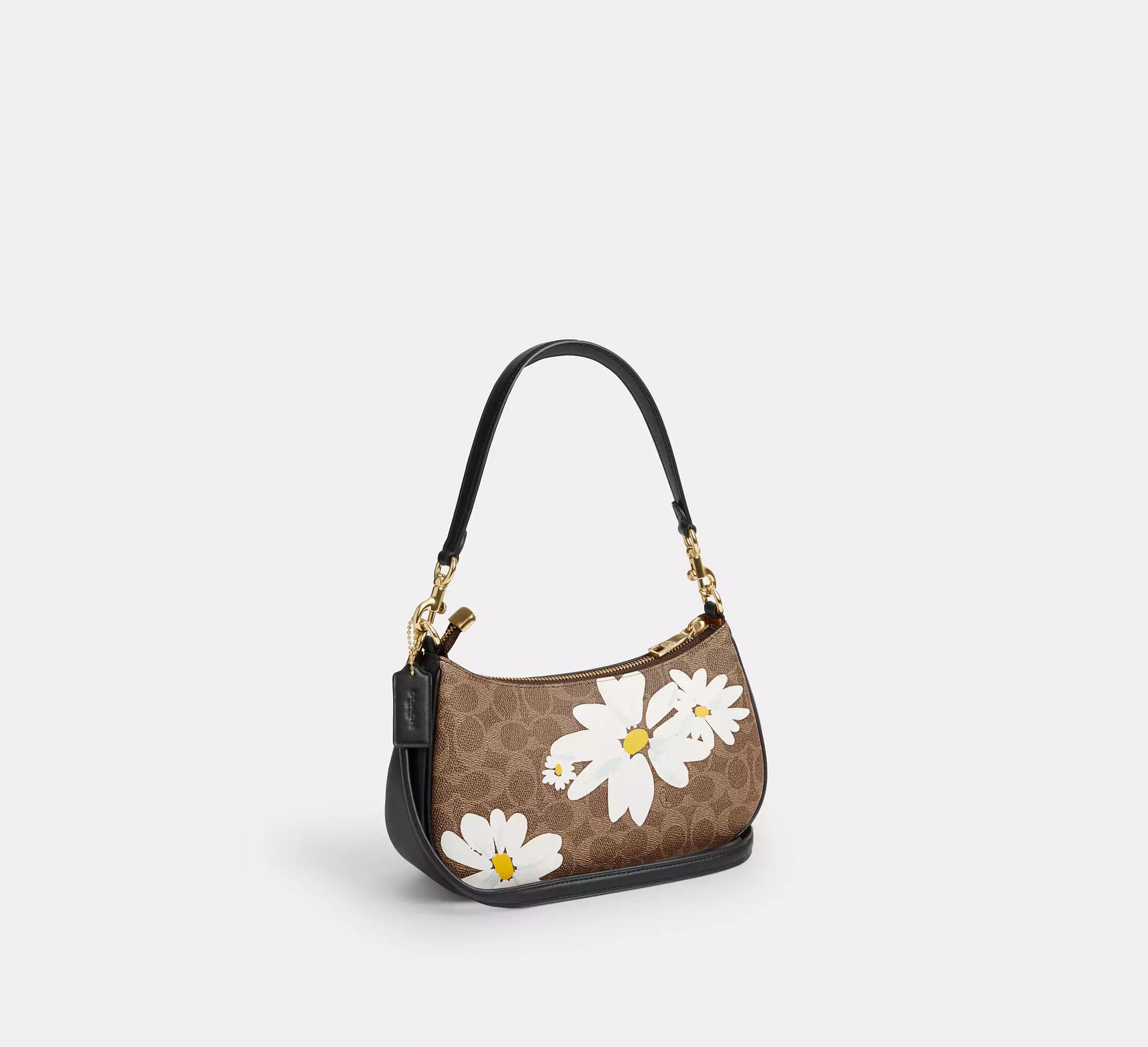 Coach Teri Shoulder Bag In Signature Canvas With Floral CZ586 Size ONE SIZE - 12 Thumbnail