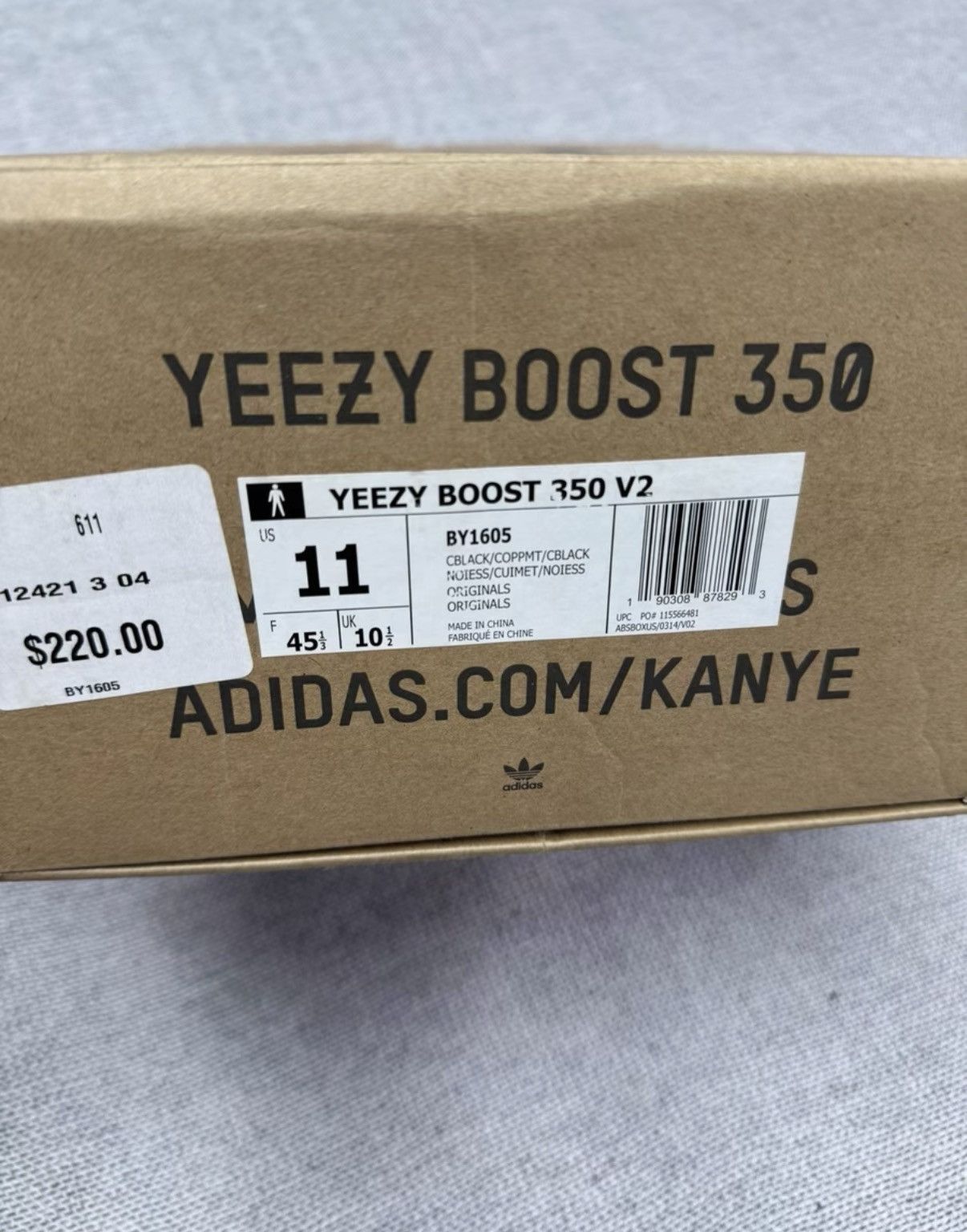 Adidas Adidas Yeezy 350 V2 Black Copper BY1605 K37 Size US 10.5 / EU 43-44 - 8 Thumbnail
