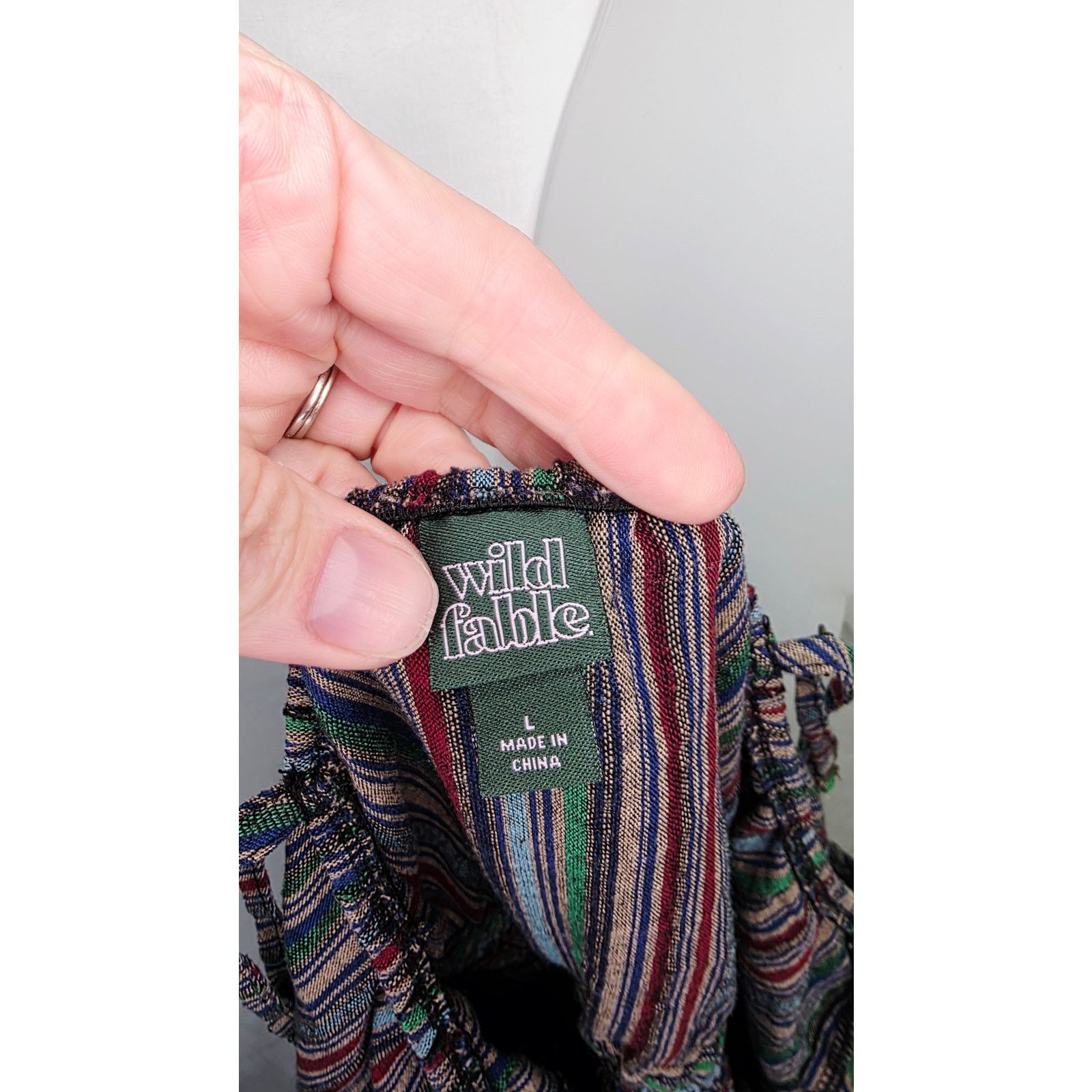 Other Wild Fable Striped Boho Romper Festival Summer Cottagecore Size L / US 10 / IT 46 - 8 Thumbnail