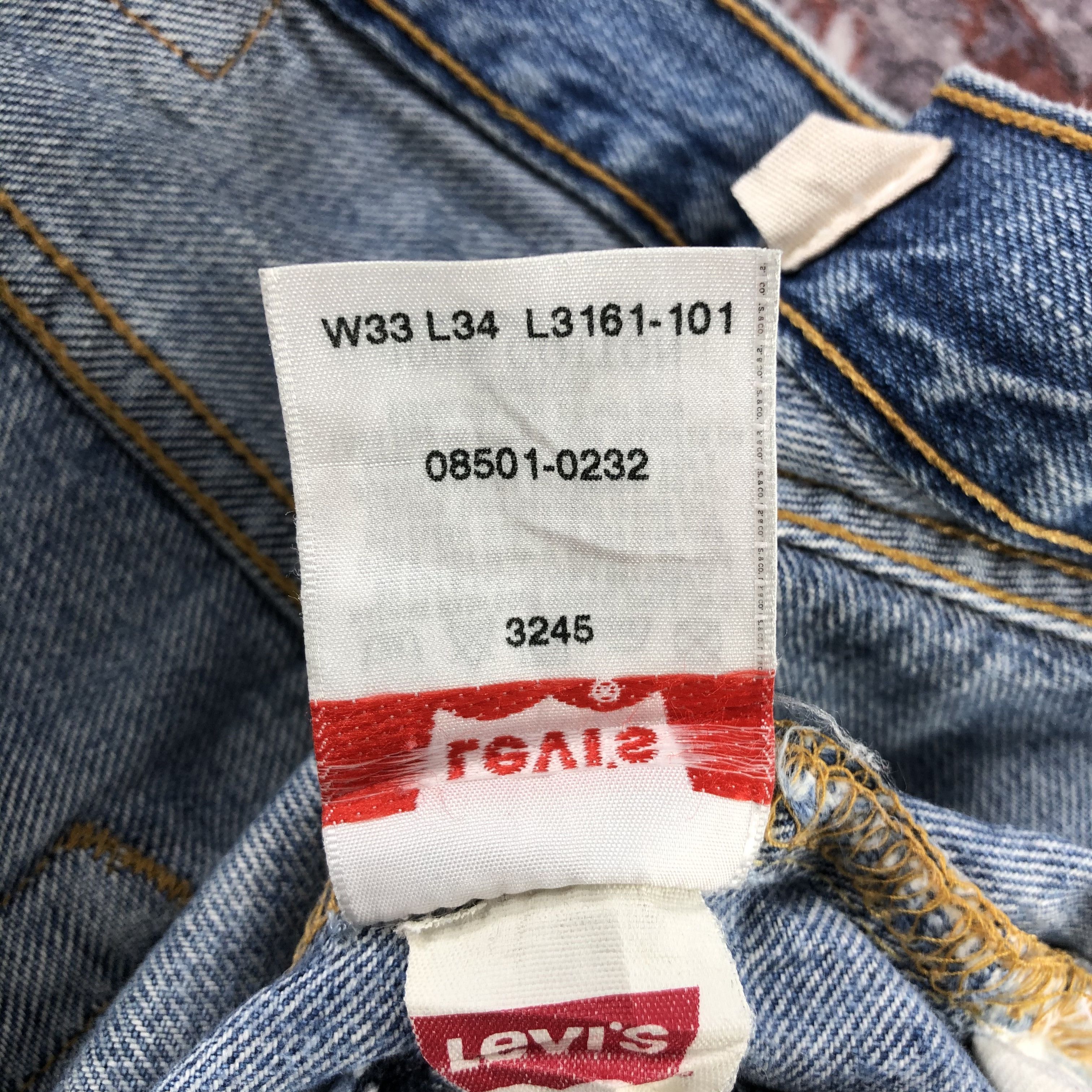 Levi's Vintage Blue Wash Levis 501 Jeans-JM2915 Size US 34 / EU 50 - 15 Thumbnail