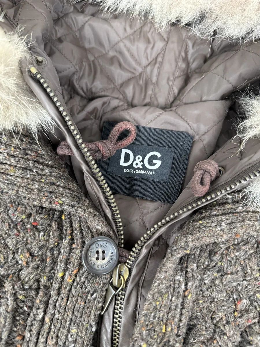 Dolce & Gabbana AW2008 Dolce & Gabbana Khaki Wool Layered Fur Collar Jacket Size US M / EU 48-50 / 2 - 10 Thumbnail