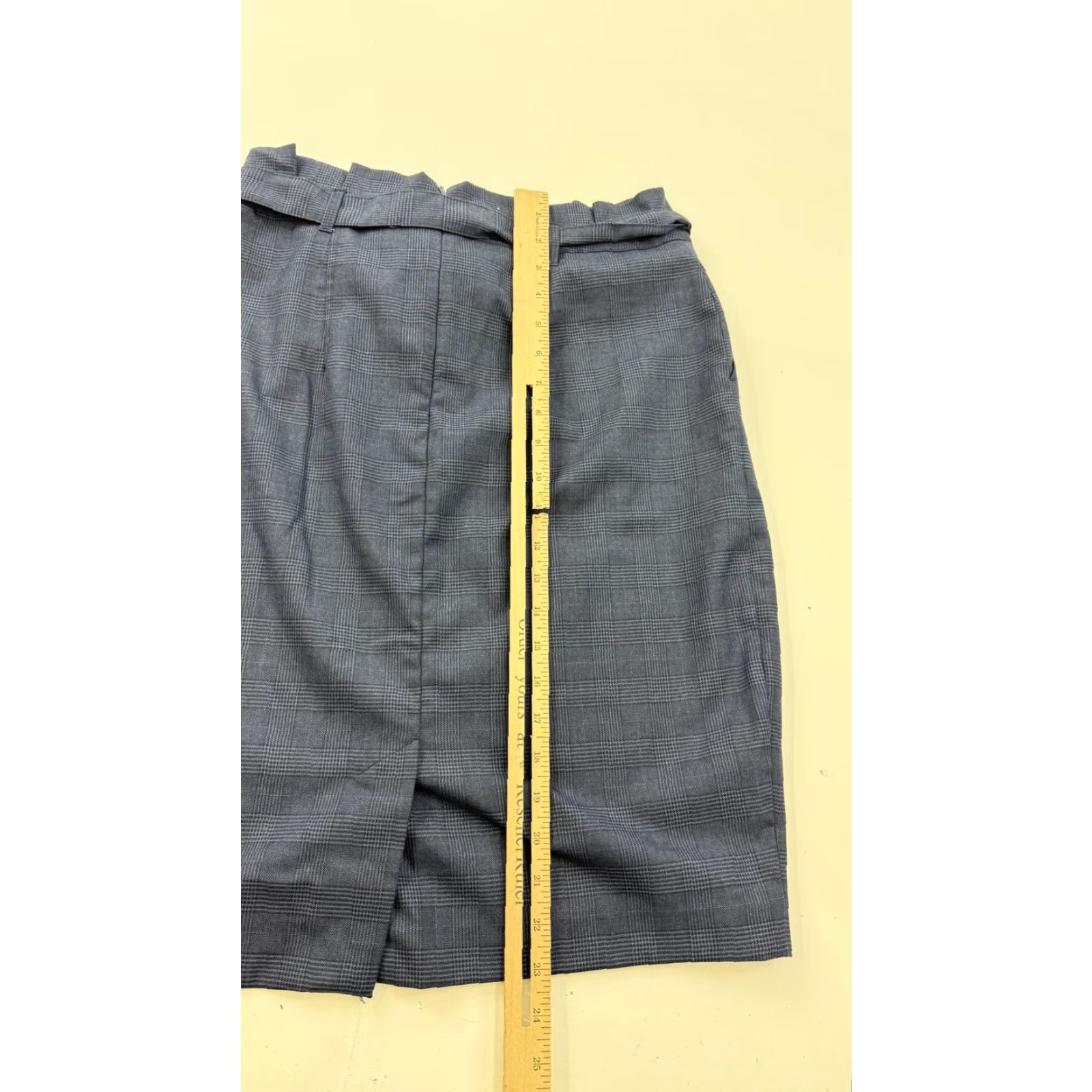 Banana Republic Banana Republic Skirt Womens 6P Blue Plaid Twill Pencil Lined Office Size 28" / US 6 / IT 42 - 5 Thumbnail