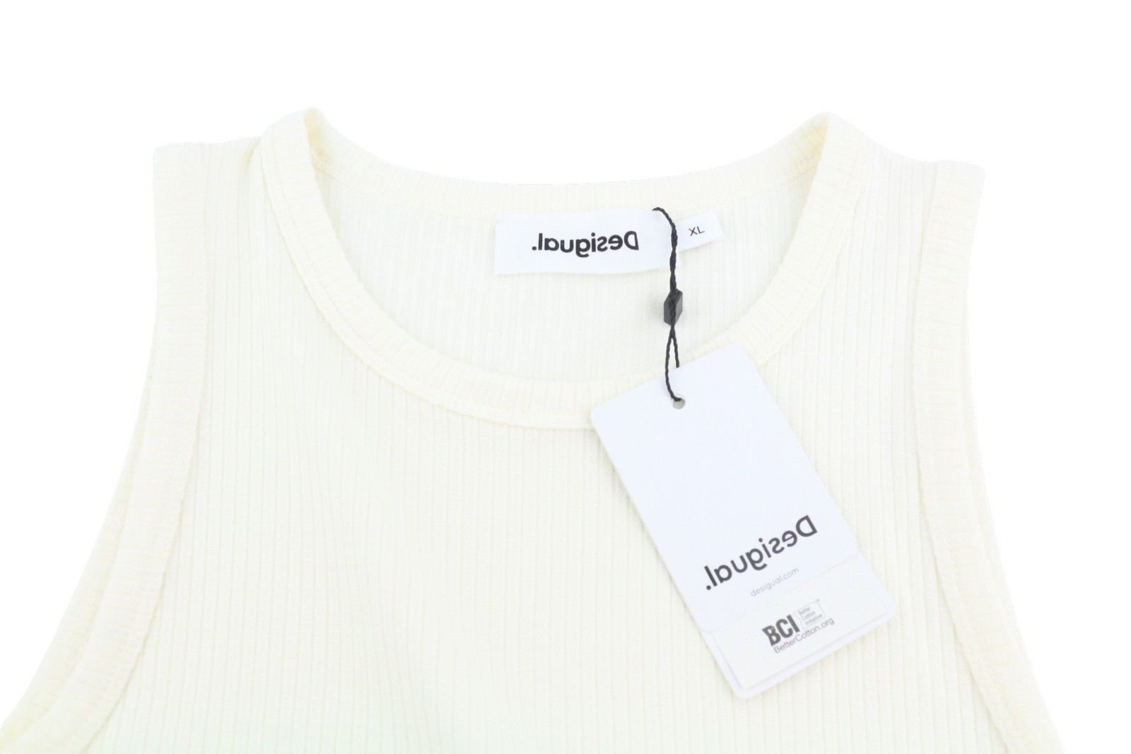 Desigual VEST LOURDES XL Off White Textured Midi Dress 89014 Size XL / US 12-14 / IT 48-50 - 6 Thumbnail