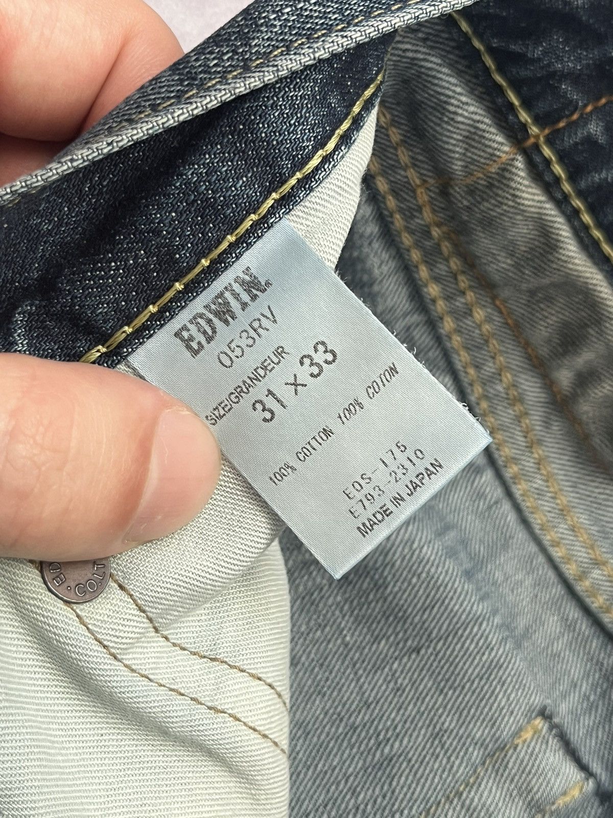 Edwin Vtg Edwin Distressed Mudwash Selvage Denim Pants Jeans 31x33 Size US 31 - 21 Thumbnail