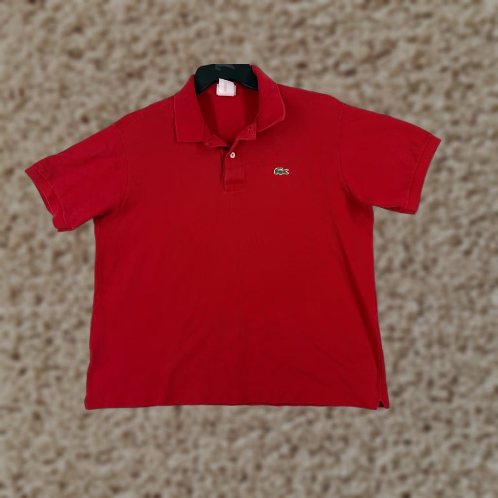 Lacoste Sport Polo Shirt Men 6 Red Short Sleeve Slim 100% Cotton Knit Peru Shirt Polo Men Red Slim 6 Cotton Short Sleeve Lacoste Sport