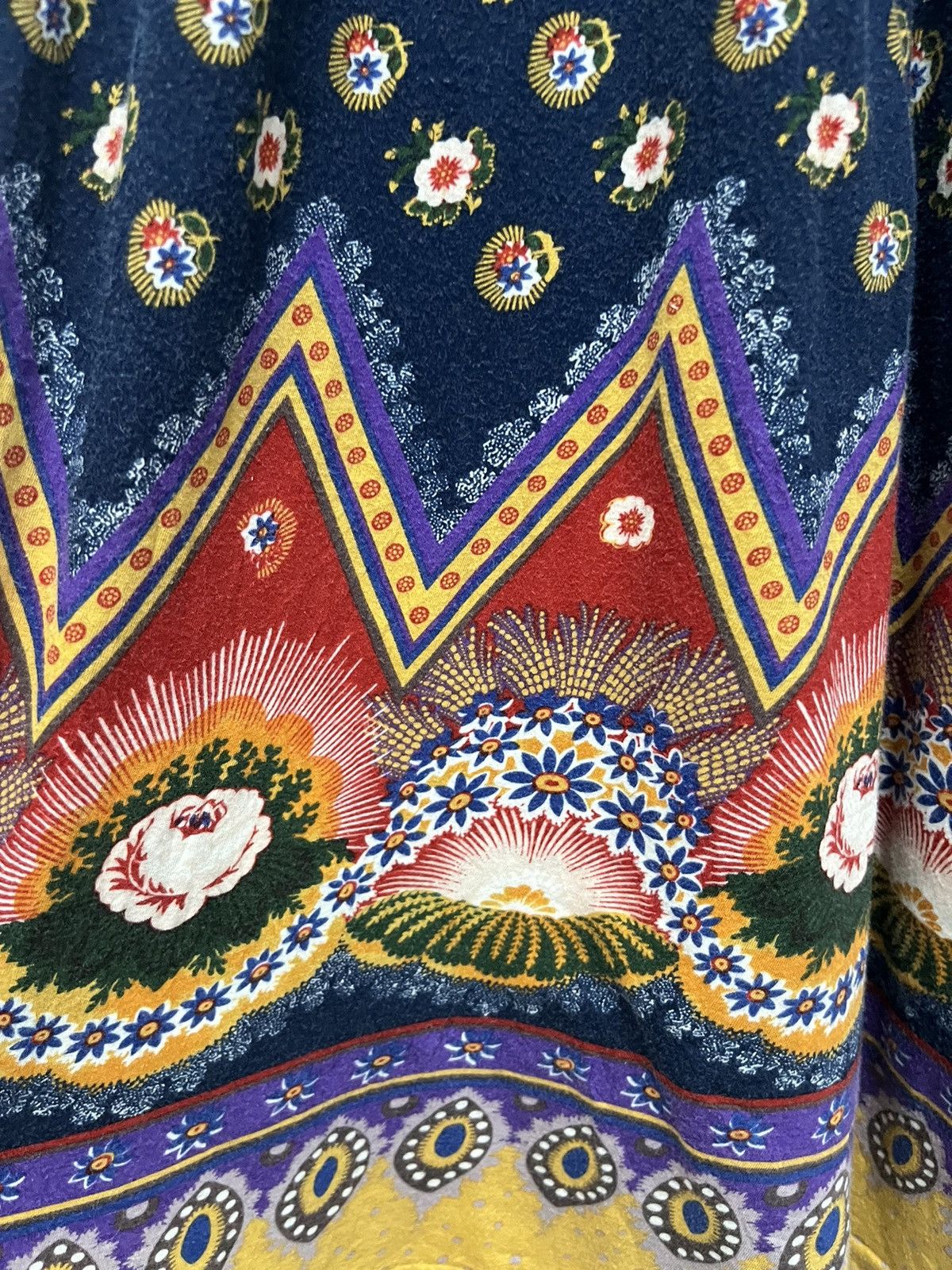 Sunao Kuwahara Vintage SunaoKuwahara Floral Cotton Skirt Women Size M Size 30" / US 8 / IT 44 - 5 Thumbnail