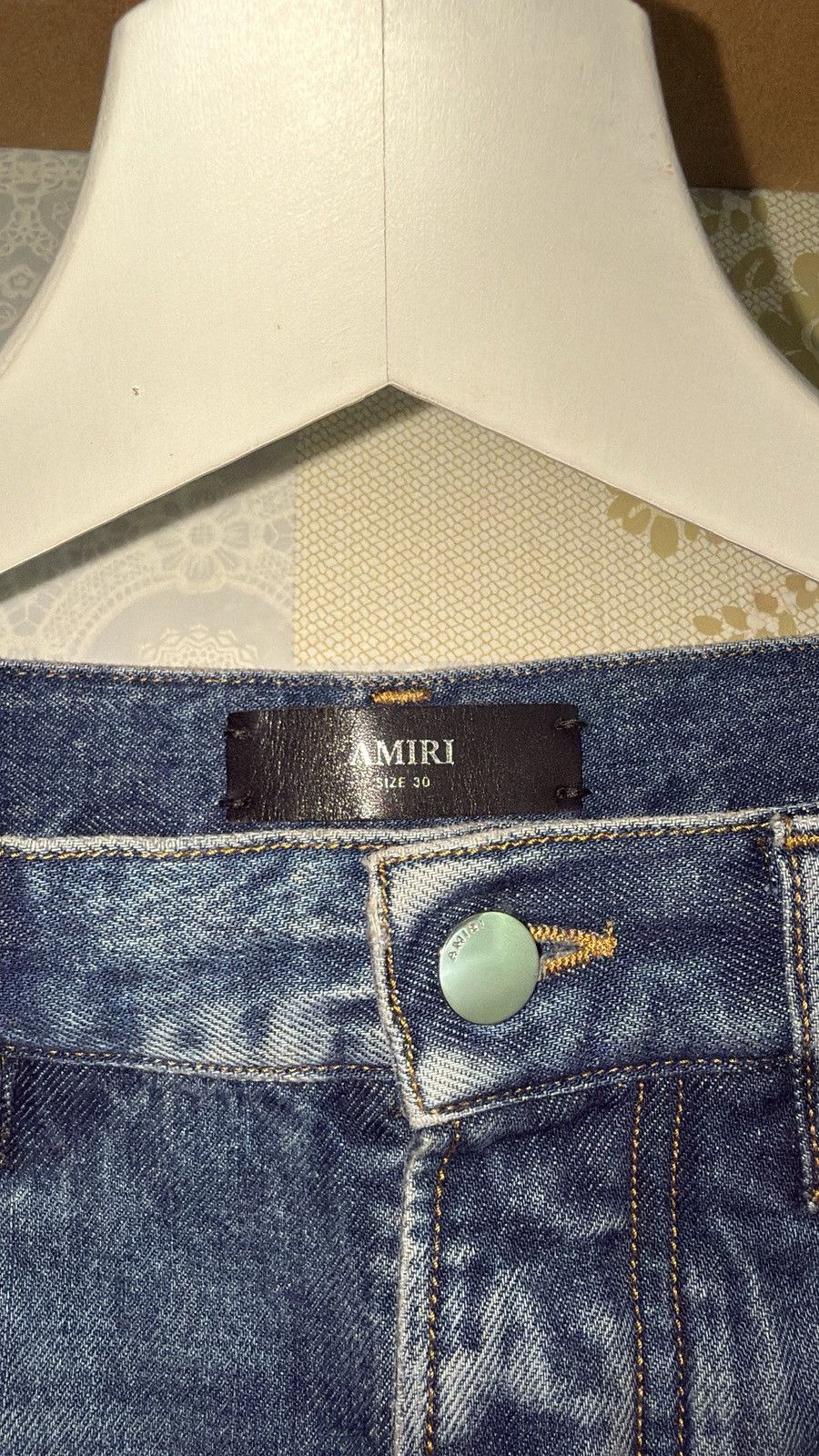 Amiri Amiri MX1 Straight-Leg Panelled Distressed denim Jeans Size US 30 / EU 46 - 5 Thumbnail