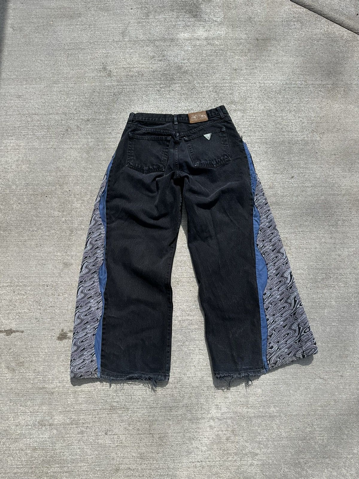 Guess × Vintage Guess 90s Custom Black Denim High Rise Jeans Made in USA Size 32" / US 10 / IT 46 - 3 Thumbnail