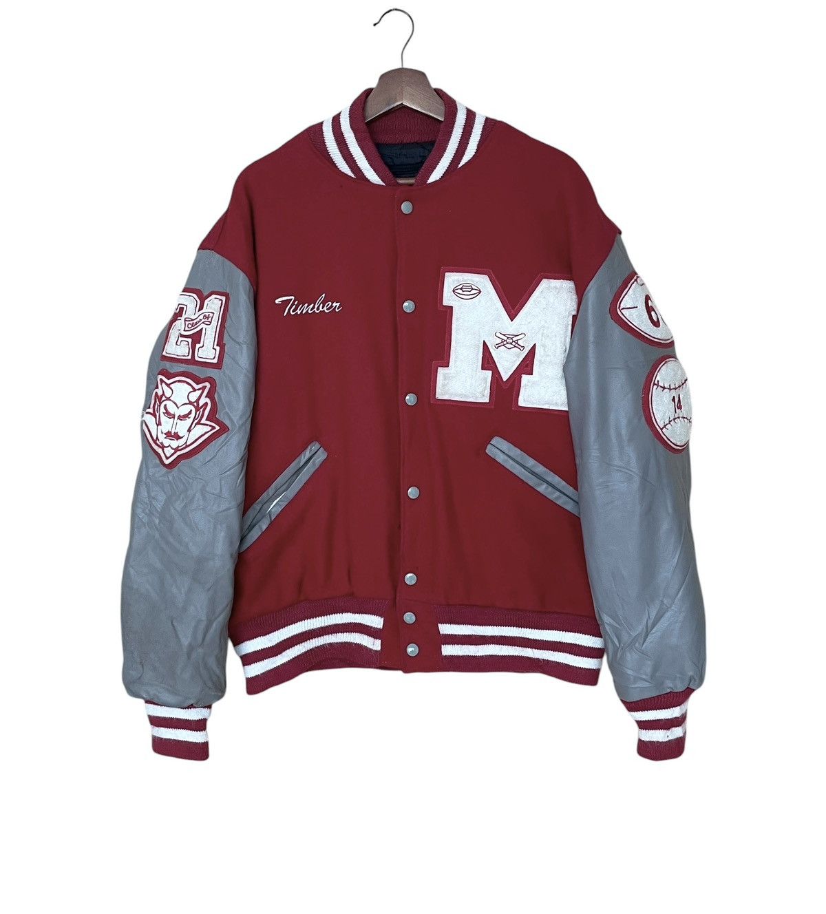 Vintage Vintage Brand Jostens Varsity Jacket 1990s Size US L / EU 52-54 / 3 - 1 Thumbnail
