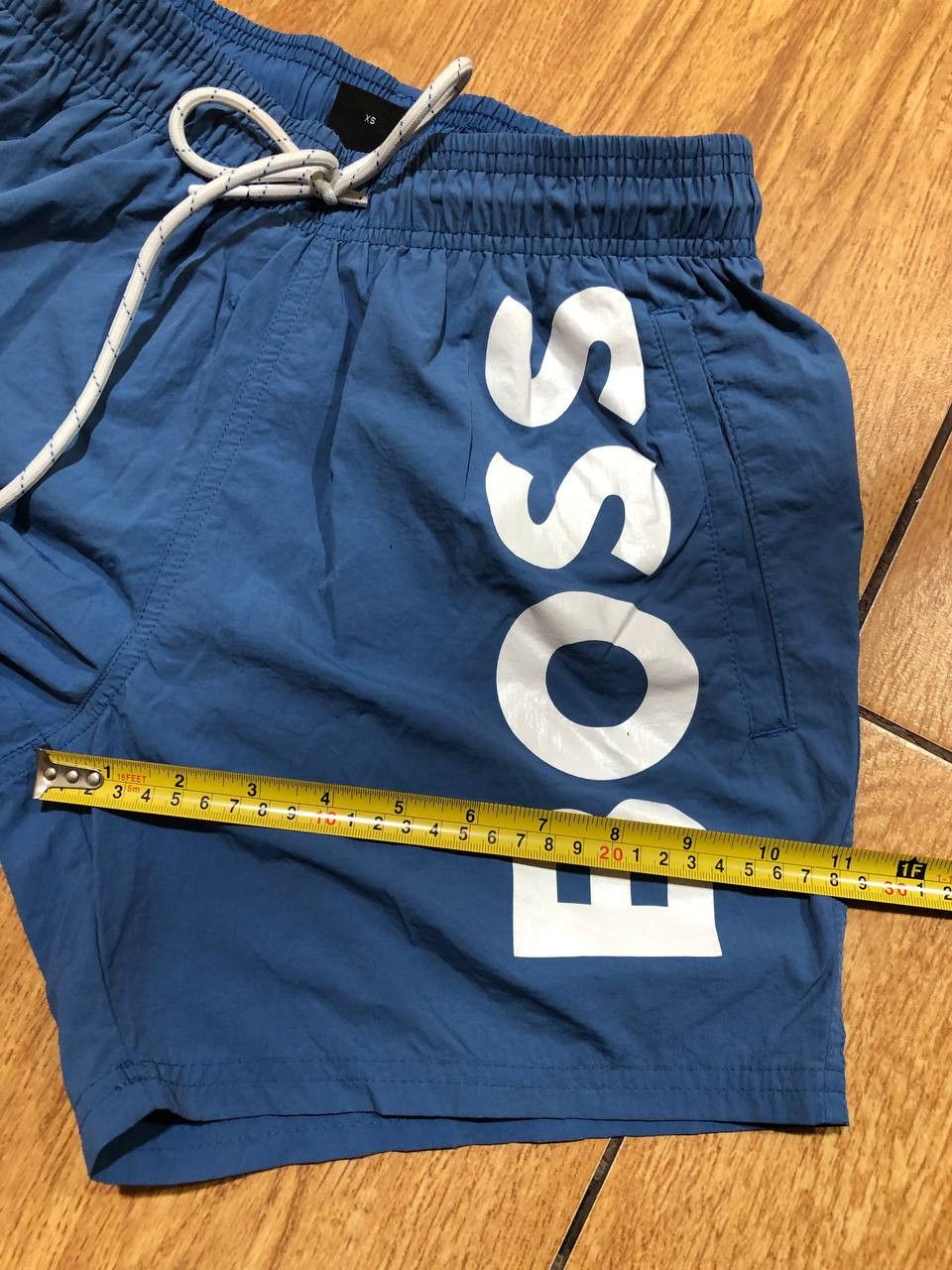 Hugo Boss Vintage Hugo Boss Big Y2K Logo Blue Shorts Size XS Size US 26 / EU 42 - 14 Thumbnail