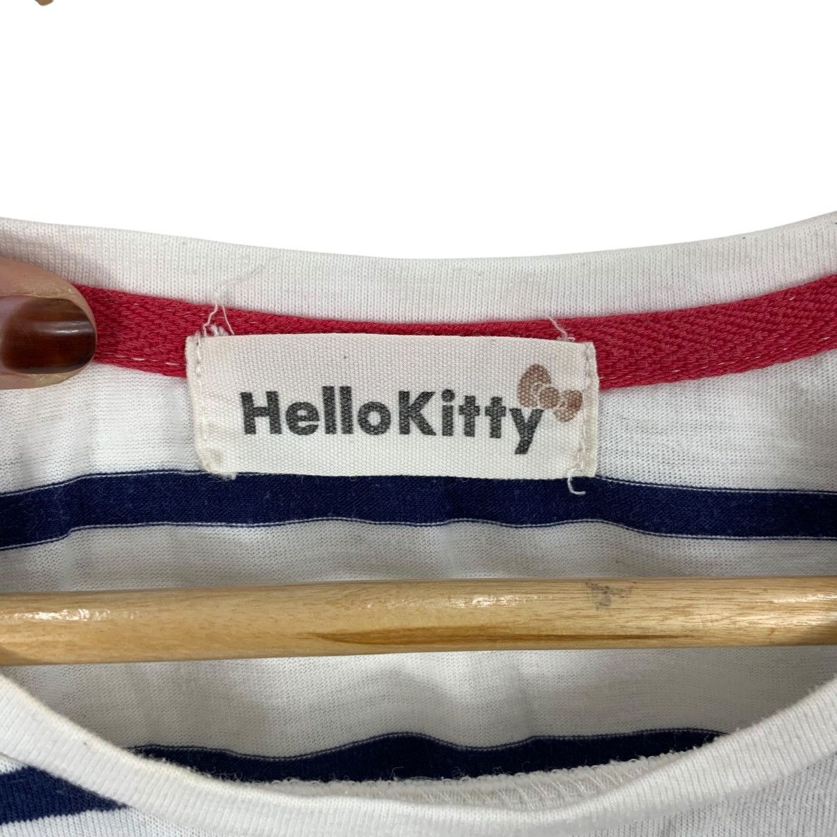 Anime HELLO KITTY SANRIO Striped Pocket Cartoon Tee Shirt Top Size S / US 4 / IT 40 - 8 Thumbnail