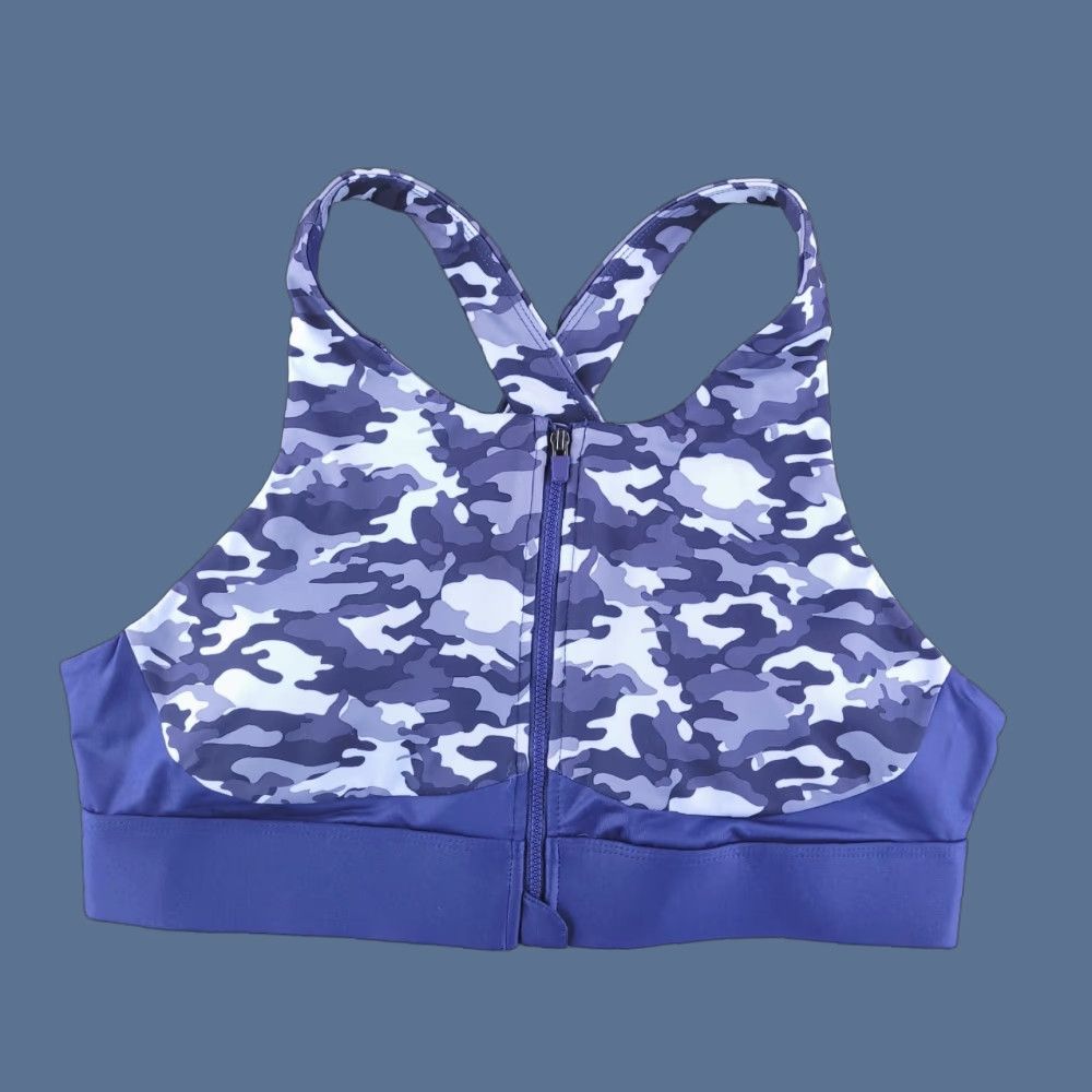 Fabletics FABLETICS Sports Bra Women's Athletic No Bounce Navy Camo Size XL Size ONE SIZE - 1 Thumbnail