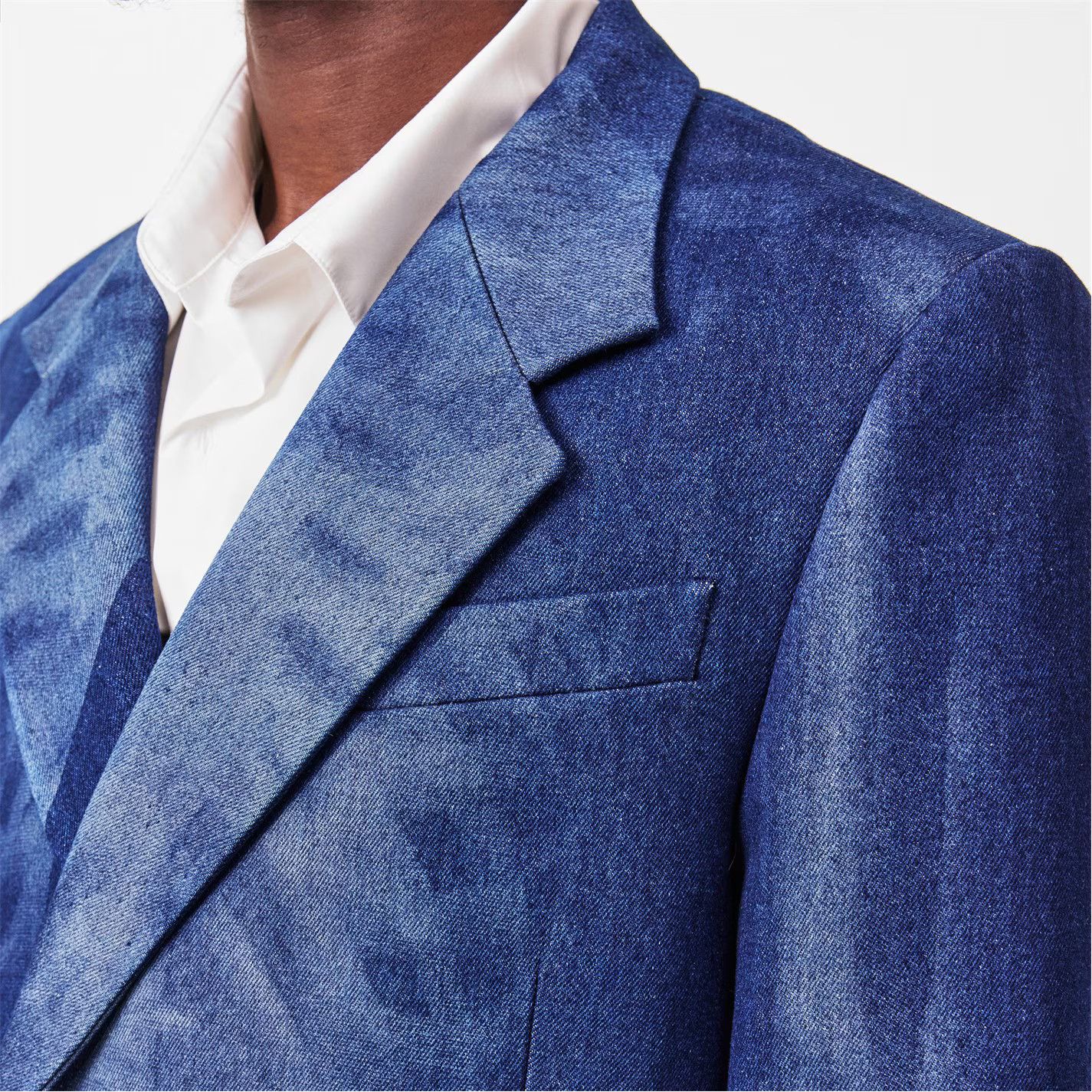 o1g2r1mq0226 Double-Breasted Jacket in Blue