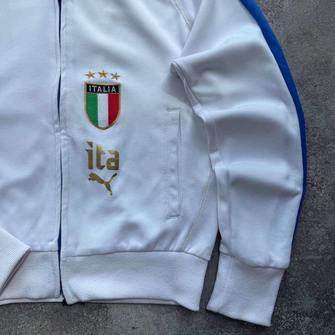 Japanese Brand × Puma × Vintage Puma Vintage Italy Football Track Jacket Size M / US 6-8 / IT 42-44 - 6 Thumbnail
